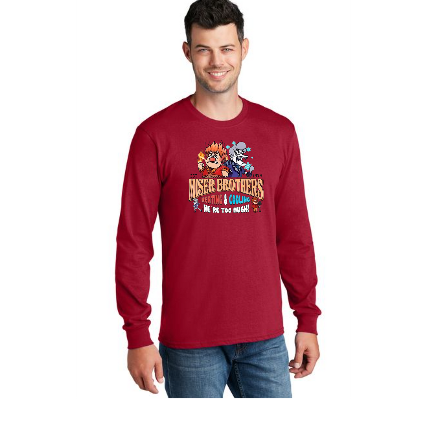 CHRISTMAS PC54LS Port & Company® Long Sleeve Core Cotton Tee 8