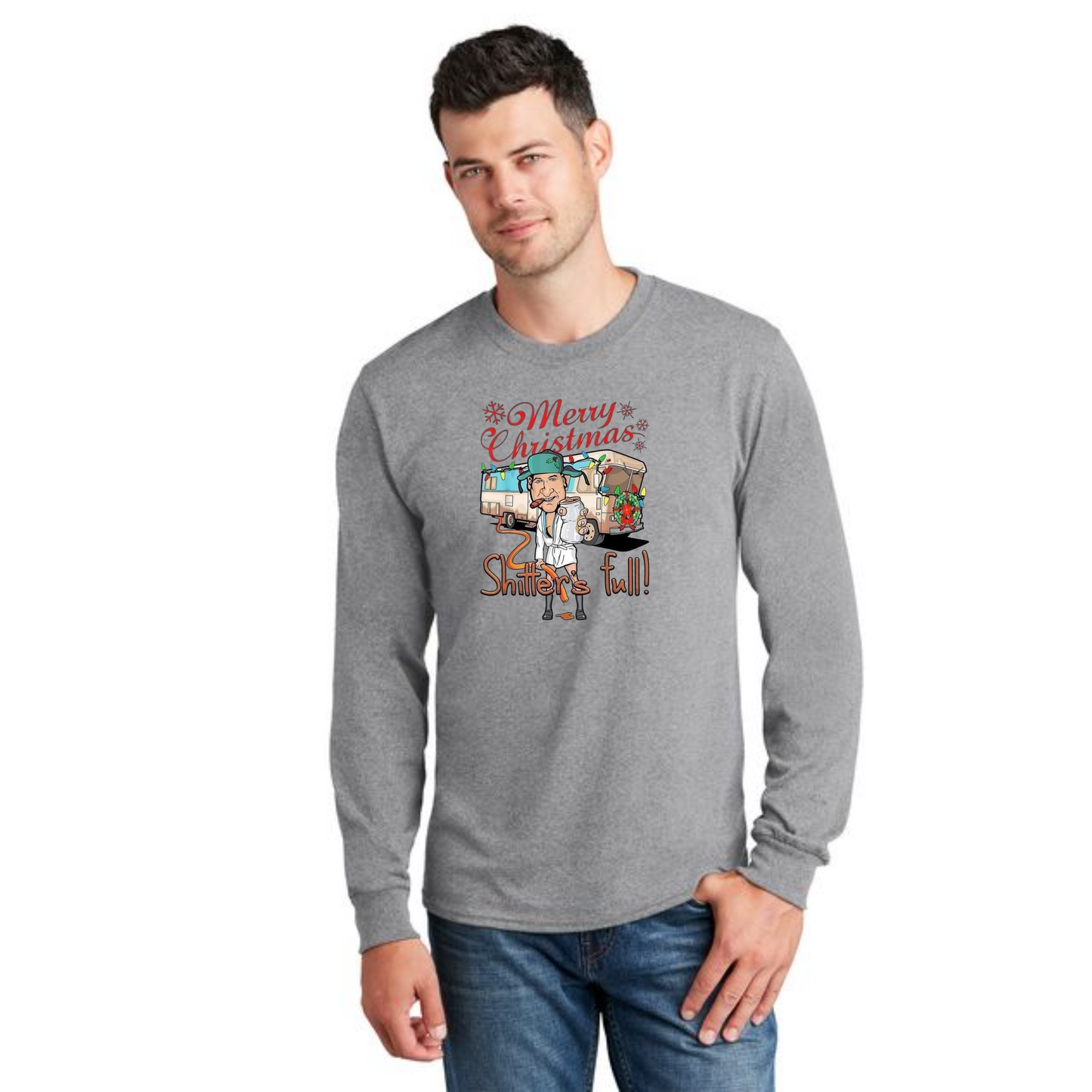 CHRISTMAS PC54LS Port & Company® Long Sleeve Core Cotton Tee 25
