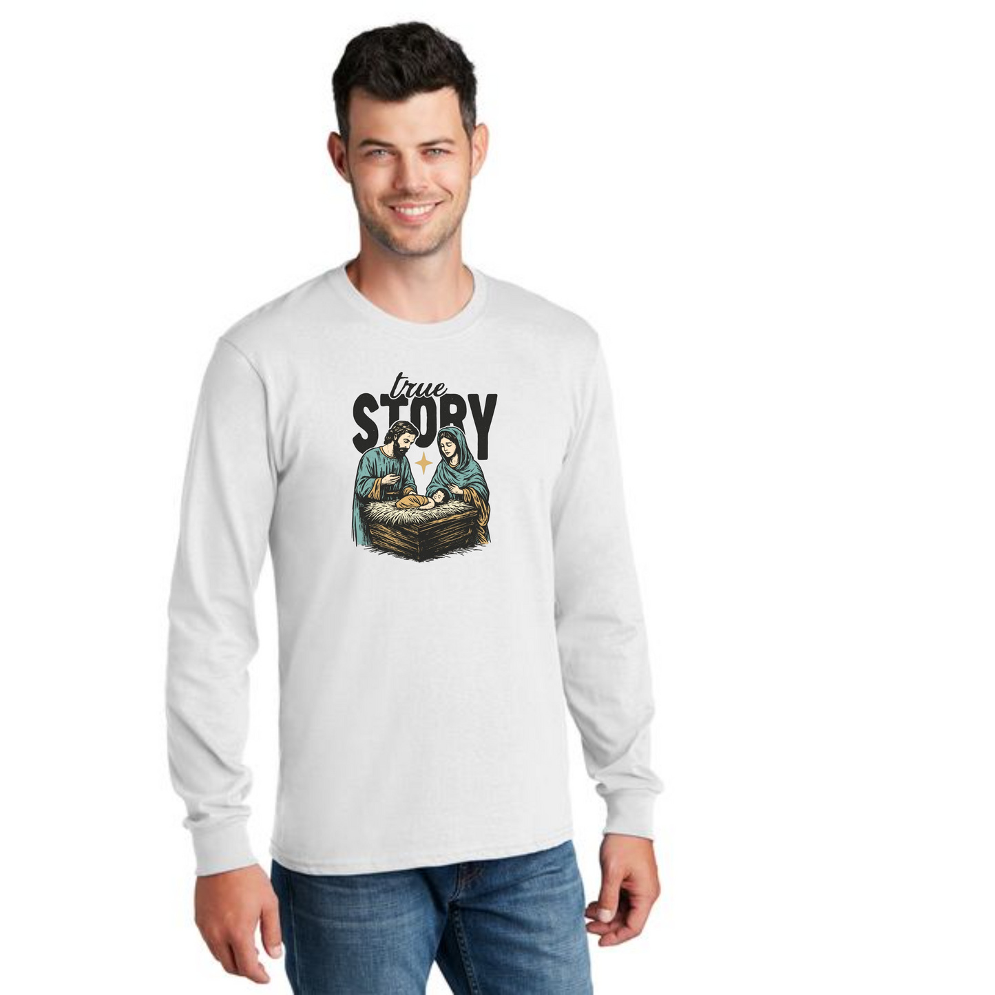 CHRISTMAS PC54LS Port & Company® Long Sleeve Core Cotton Tee 9