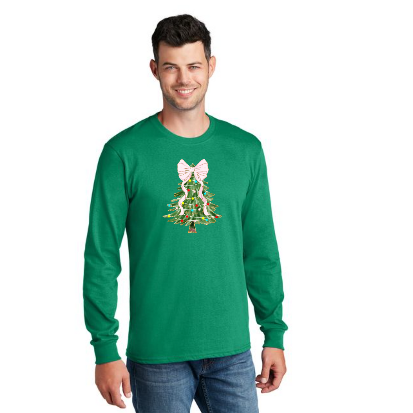 CHRISTMAS PC54LS Port & Company® Long Sleeve Core Cotton Tee 30
