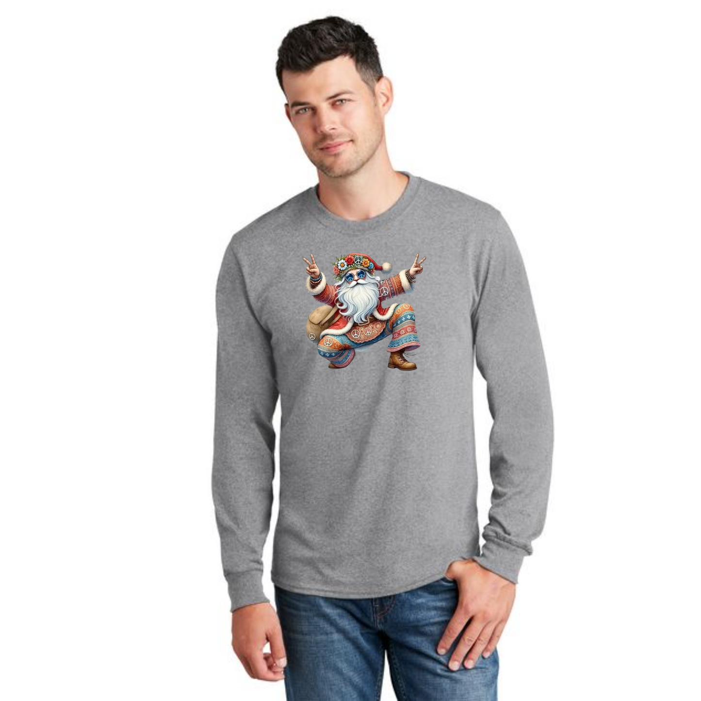 CHRISTMAS PC54LS Port & Company® Long Sleeve Core Cotton Tee 33