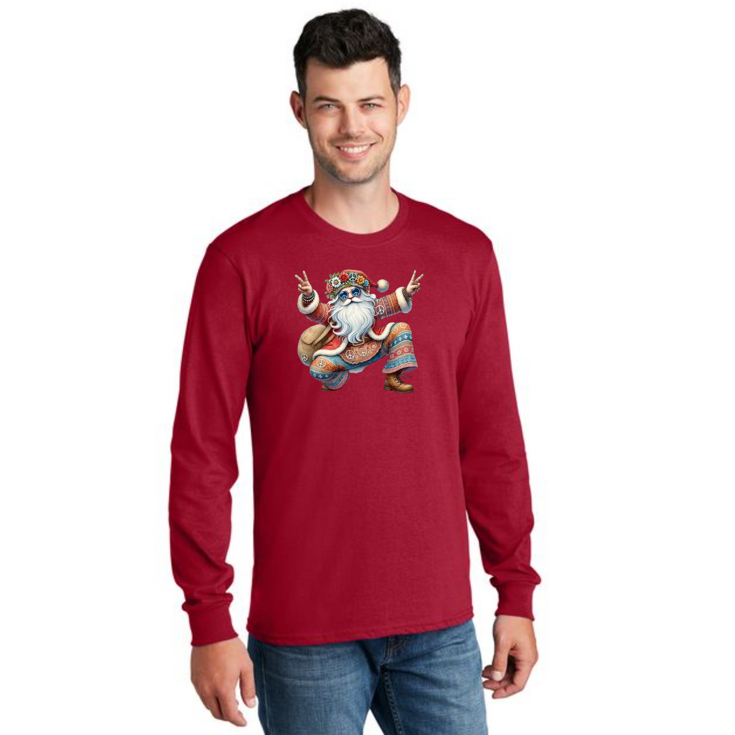 CHRISTMAS PC54LS Port & Company® Long Sleeve Core Cotton Tee 33