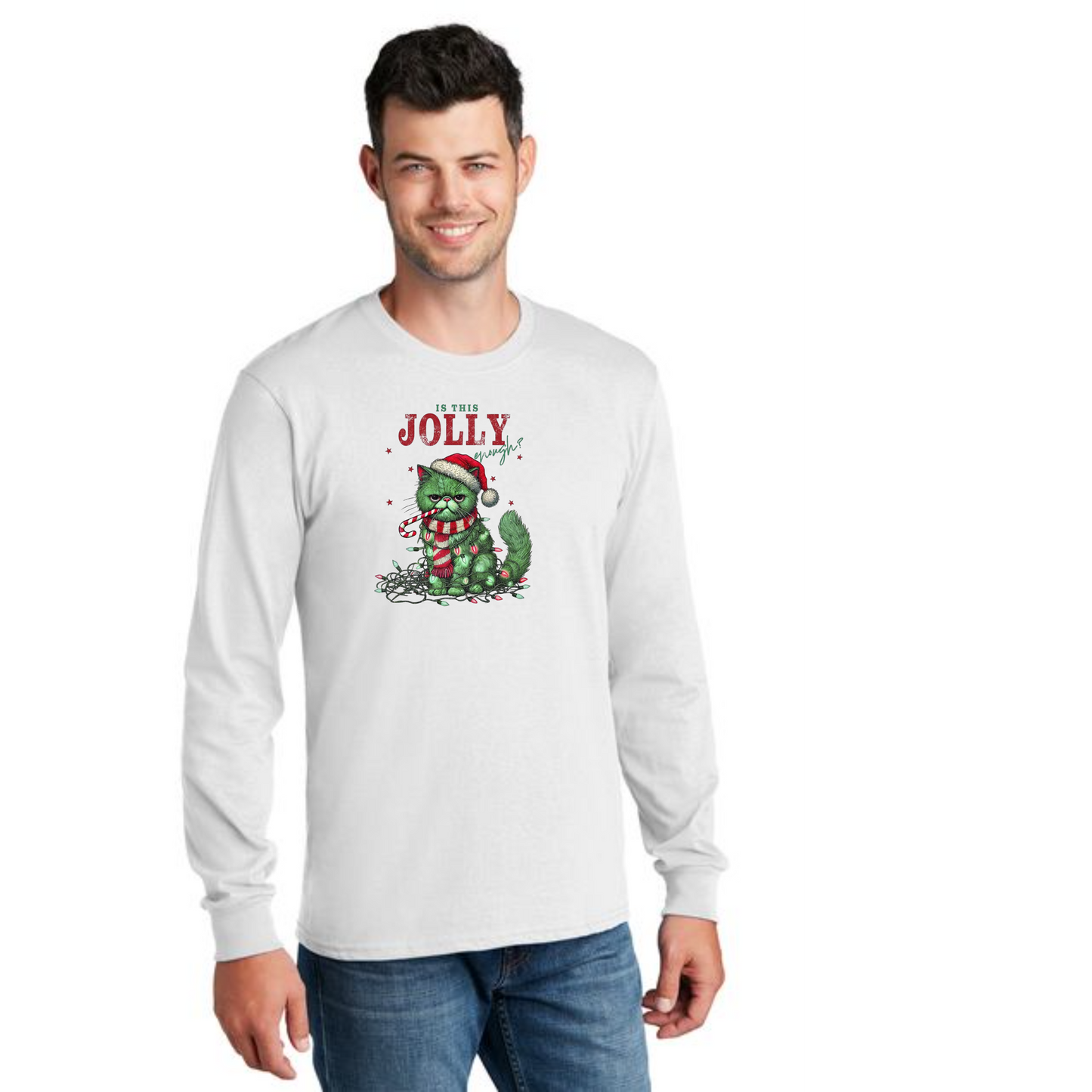 CHRISTMAS PC54LS Port & Company® Long Sleeve Core Cotton Tee 35