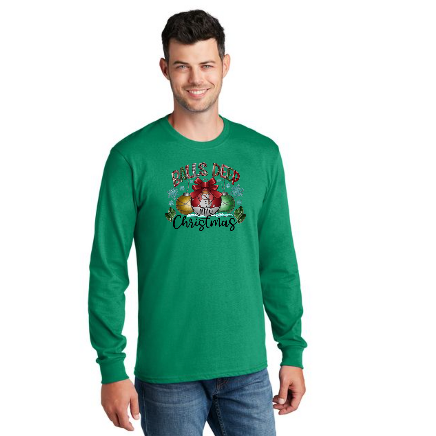 CHRISTMAS PC54LS Port & Company® Long Sleeve Core Cotton Tee 40