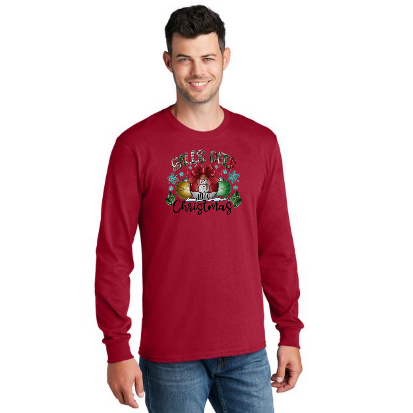 CHRISTMAS PC54LS Port & Company® Long Sleeve Core Cotton Tee 40