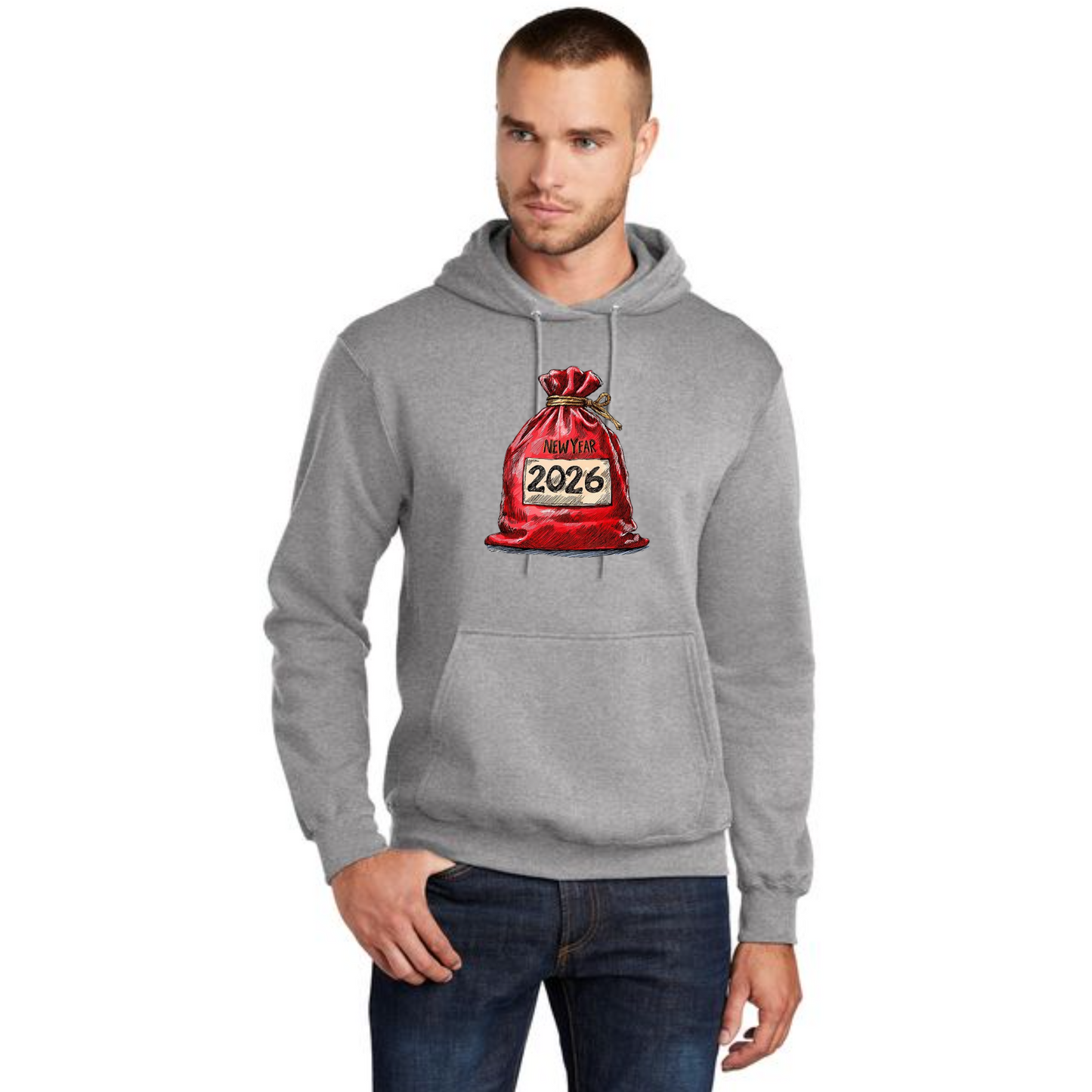 CHRISTMAS Port & Company® Core Fleece Pullover Hooded Sweatshirt 12