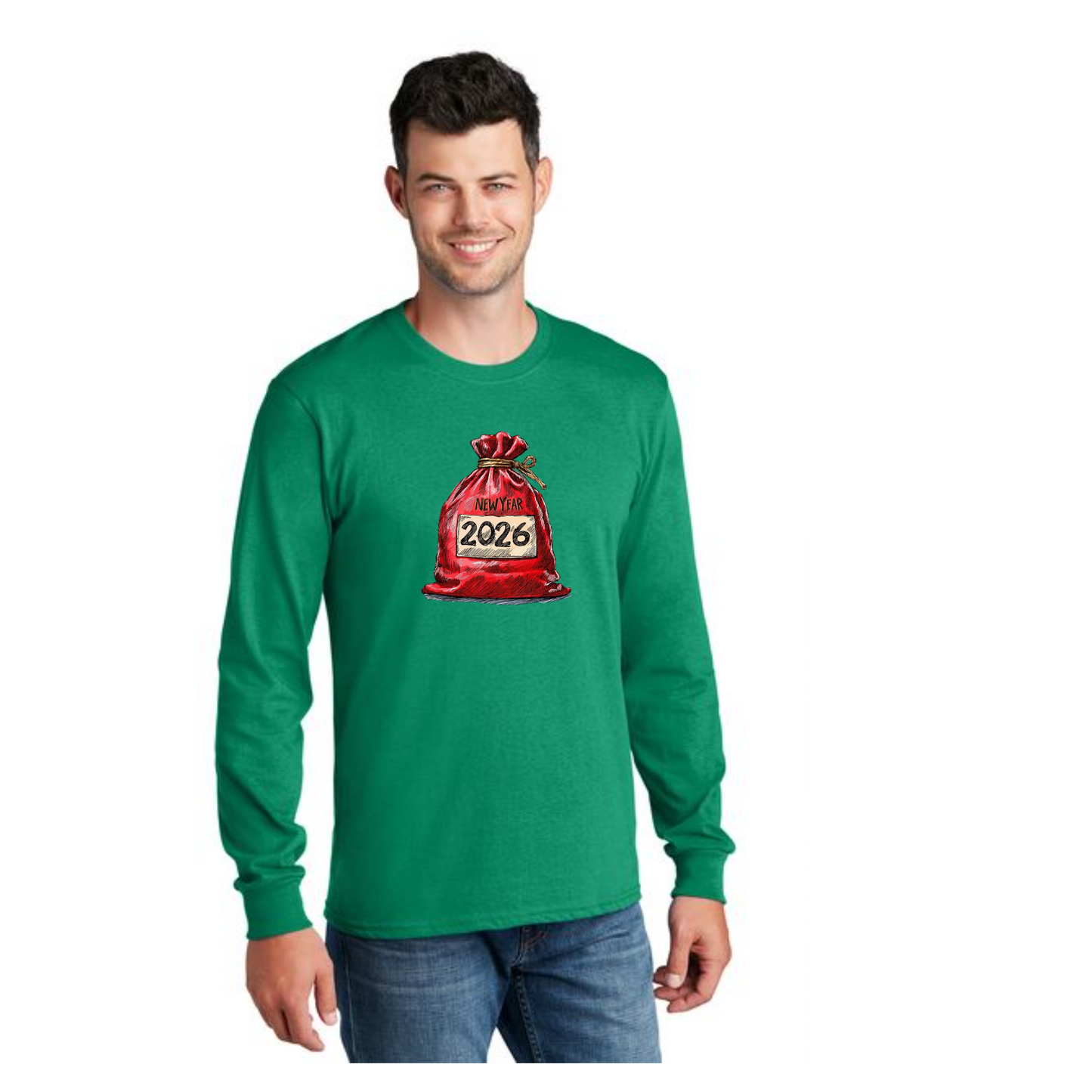 CHRISTMAS PC54LS Port & Company® Long Sleeve Core Cotton Tee 12