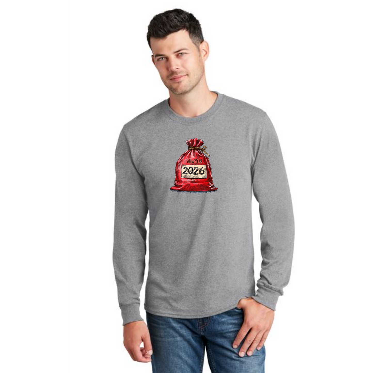 CHRISTMAS PC54LS Port & Company® Long Sleeve Core Cotton Tee 12