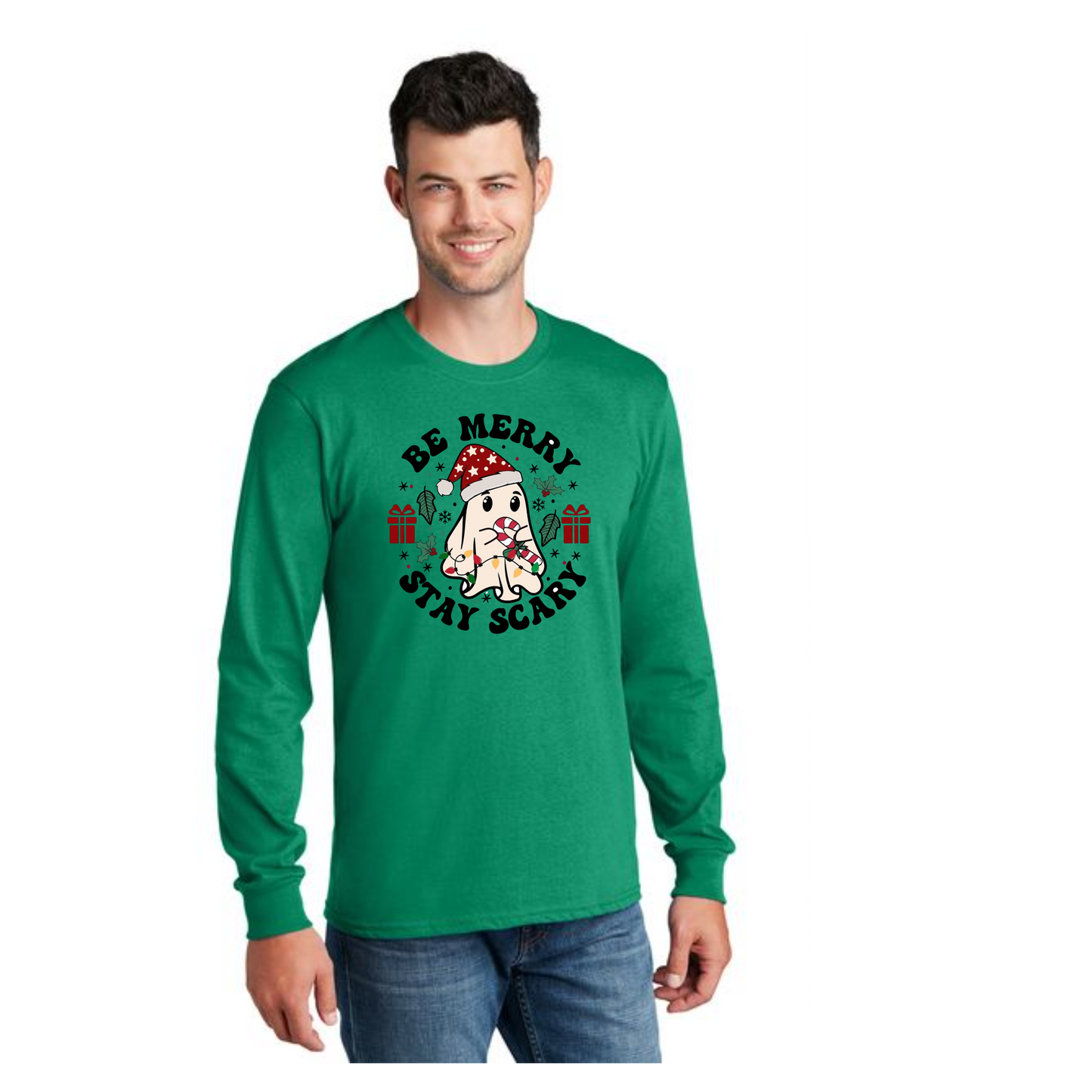CHRISTMAS PC54LS Port & Company® Long Sleeve Core Cotton Tee 14