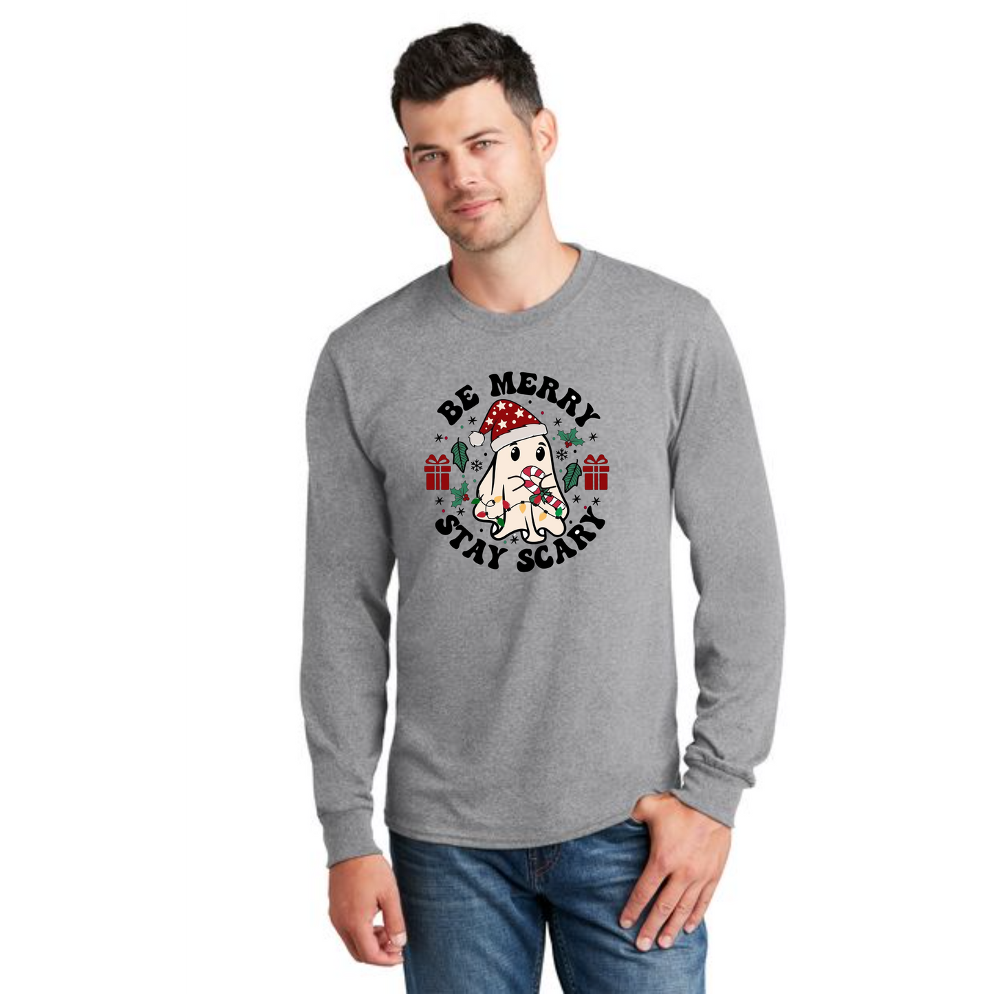 CHRISTMAS PC54LS Port & Company® Long Sleeve Core Cotton Tee 14