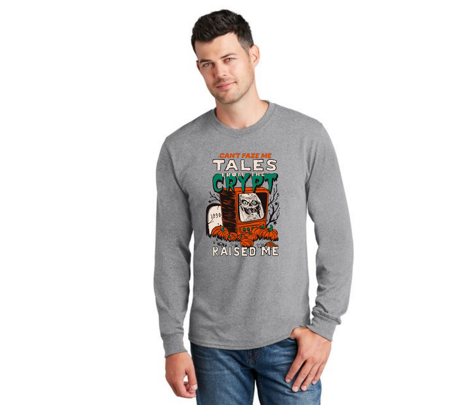 HALLOWEEN PC55LS Port & Company® Long Sleeve Core Cotton Tee HW-81