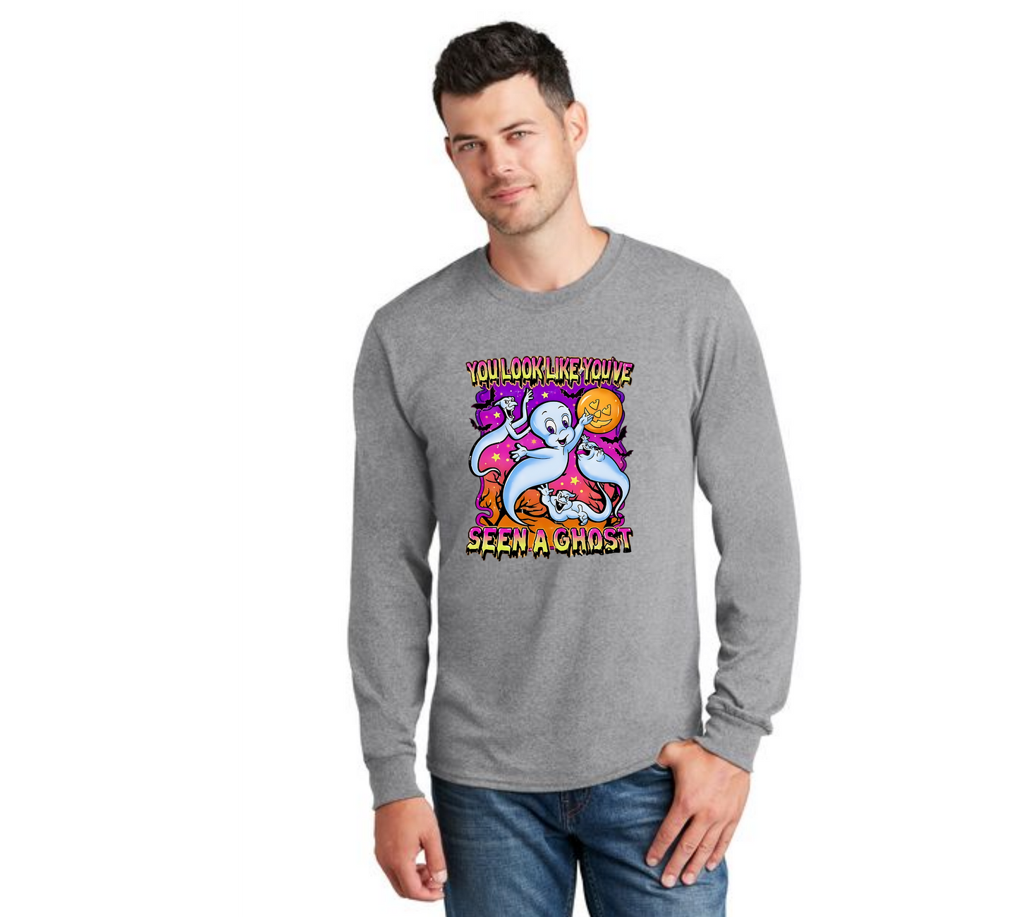 HALLOWEEN PC55LS Port & Company® Long Sleeve Core Cotton Tee HW-84