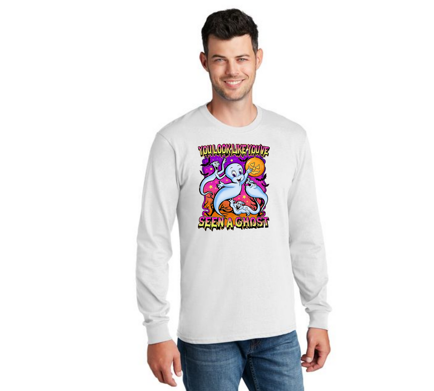 HALLOWEEN PC55LS Port & Company® Long Sleeve Core Cotton Tee HW-84