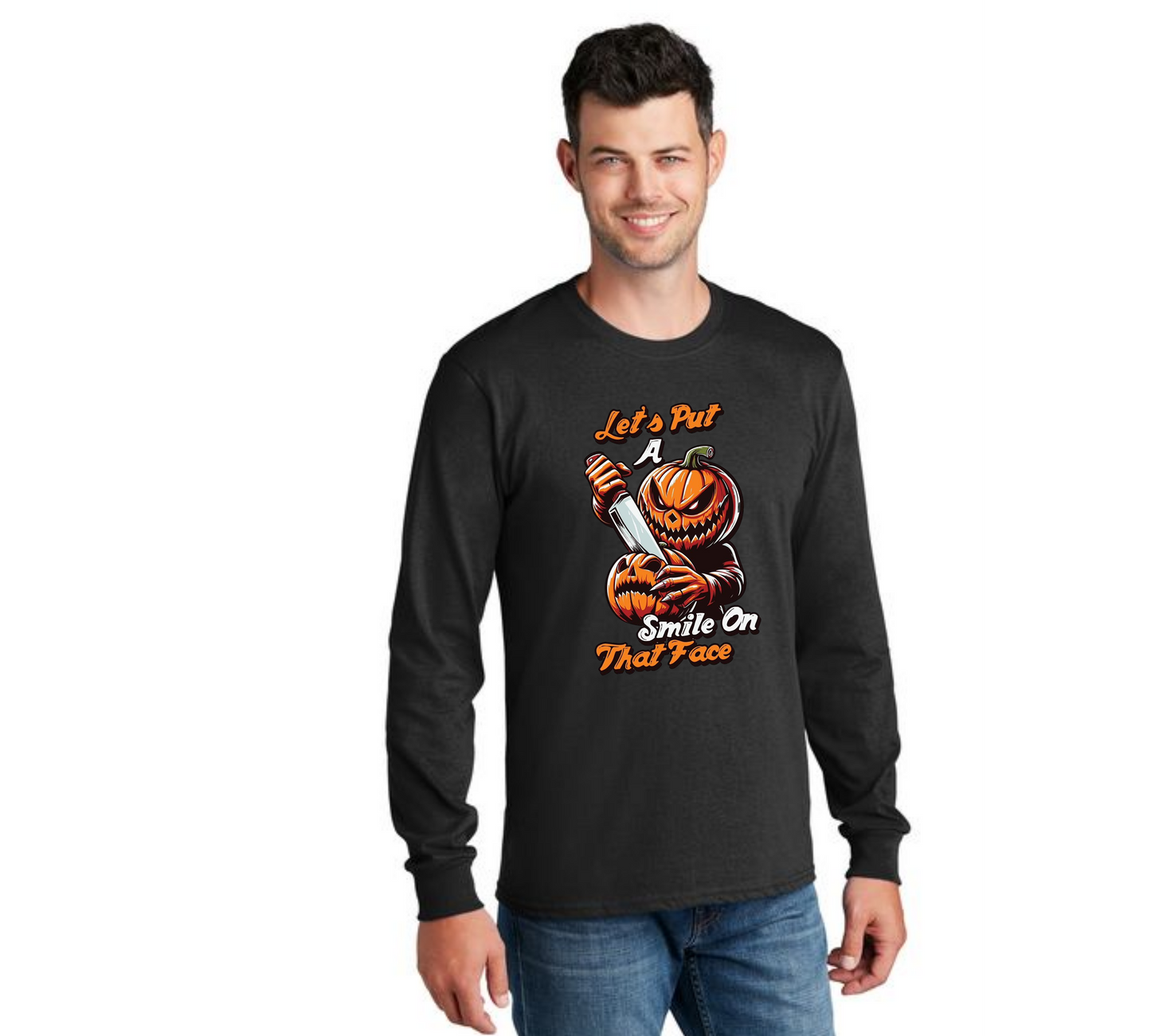 HALLOWEEN PC55LS Port & Company® Long Sleeve Core Cotton Tee HW-85