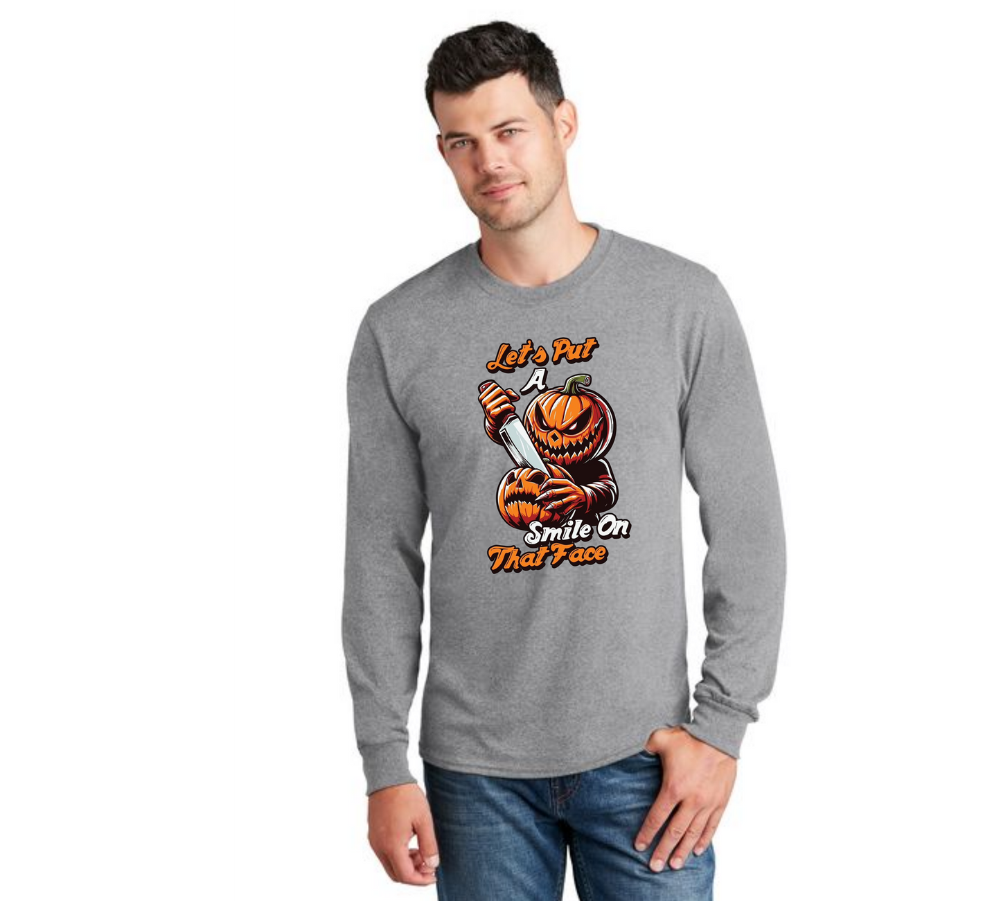 HALLOWEEN PC55LS Port & Company® Long Sleeve Core Cotton Tee HW-85