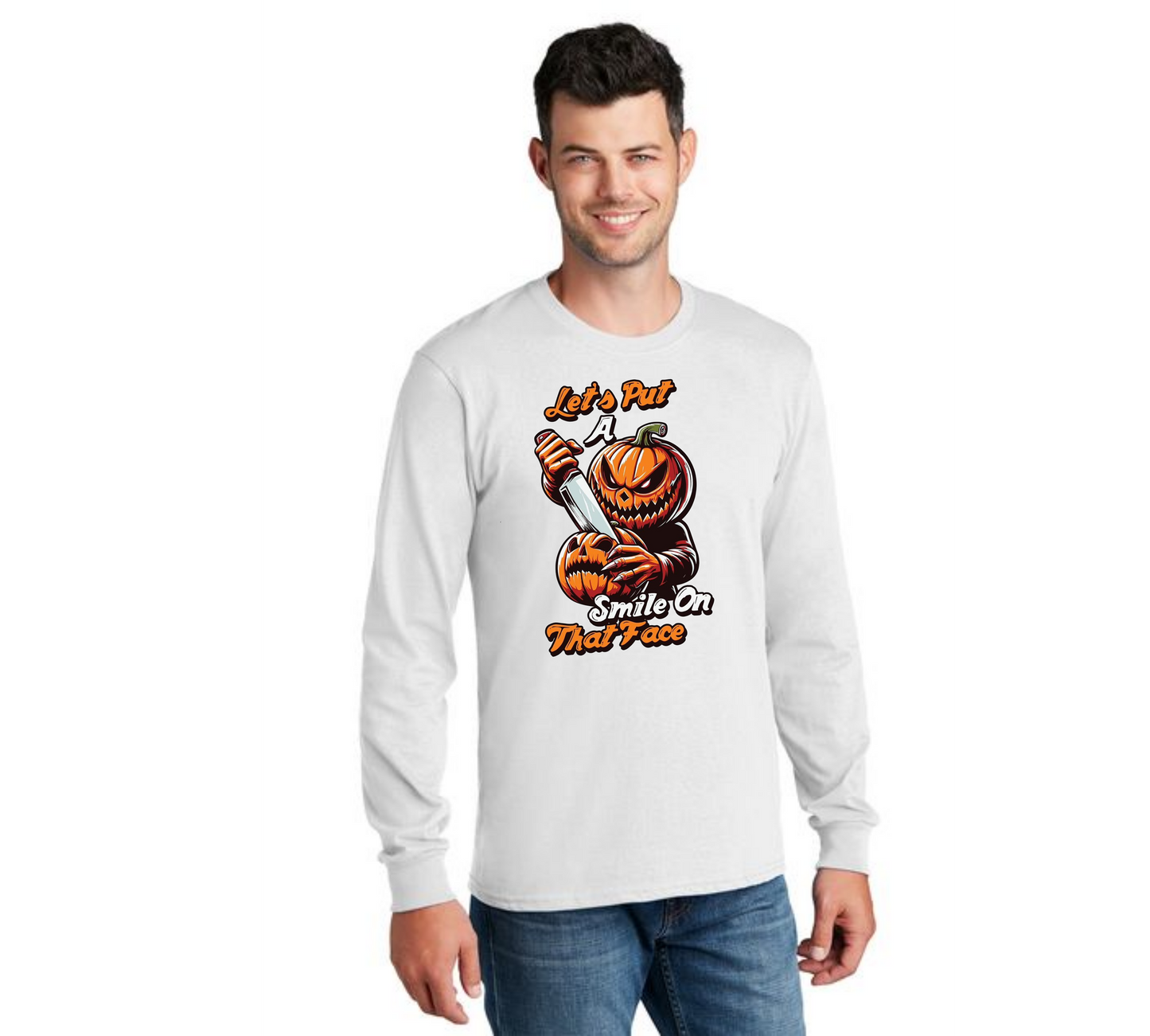 HALLOWEEN PC55LS Port & Company® Long Sleeve Core Cotton Tee HW-85