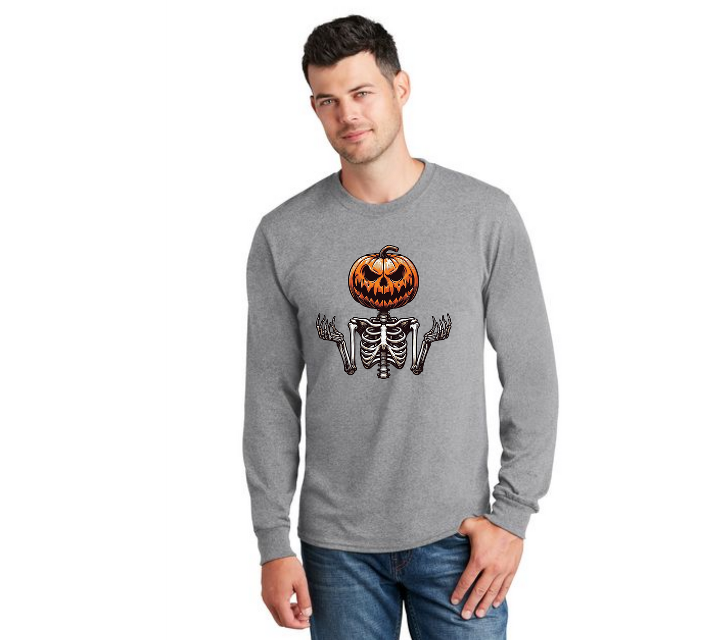 HALLOWEEN PC55LS Port & Company® Long Sleeve Core Cotton Tee HW-89