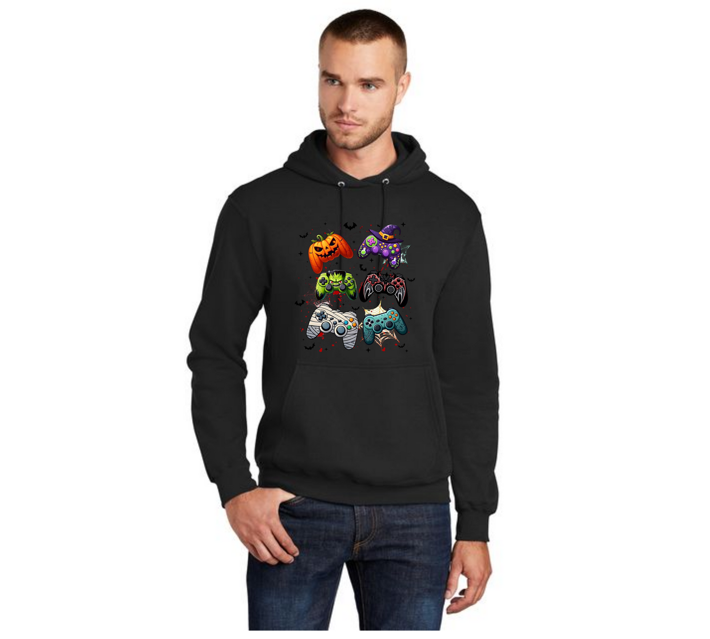 HALLOWEEN PC78H Port & Company® Core Fleece Pullover Hooded Sweatshirt HW-90