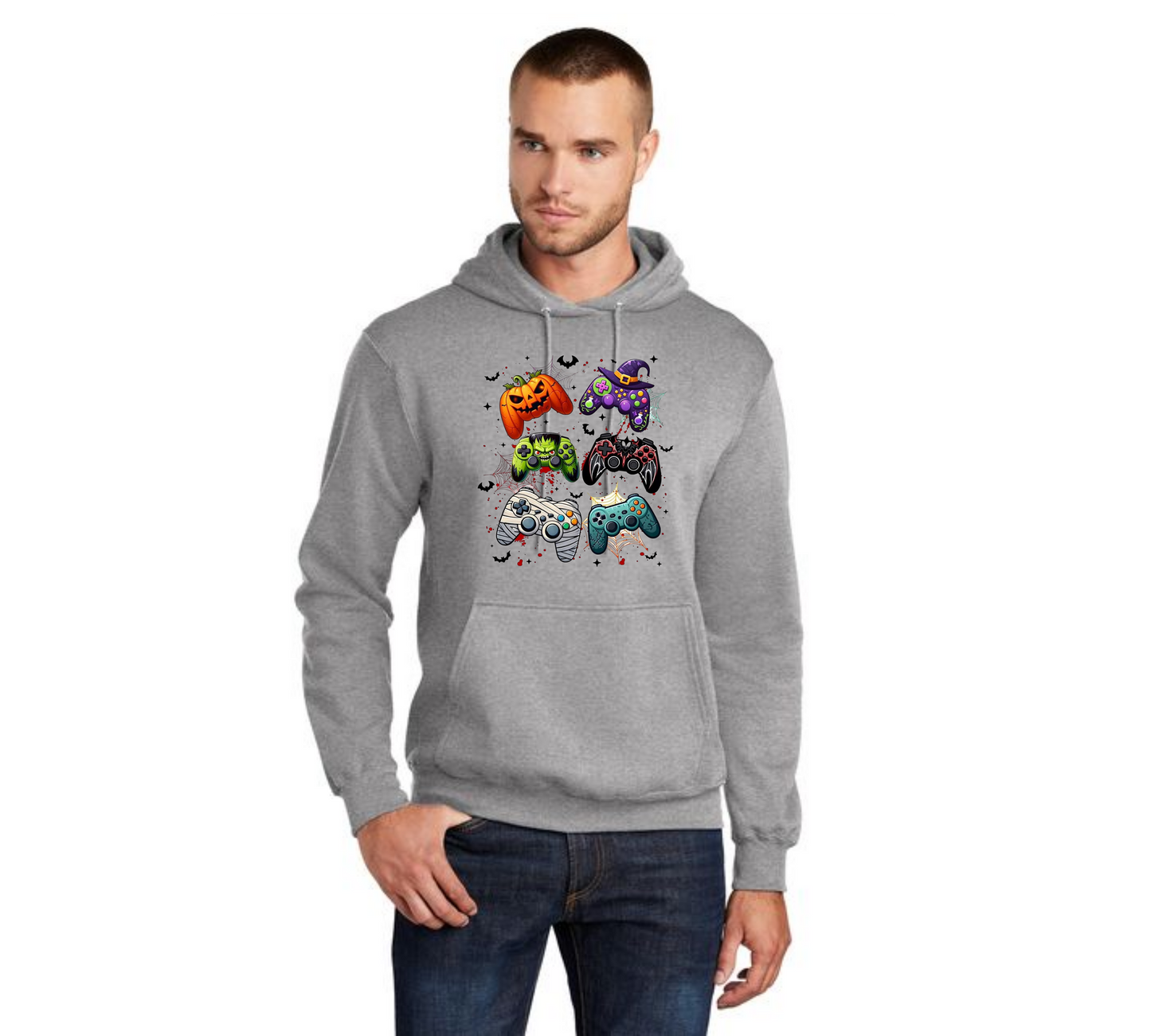HALLOWEEN PC78H Port & Company® Core Fleece Pullover Hooded Sweatshirt HW-90