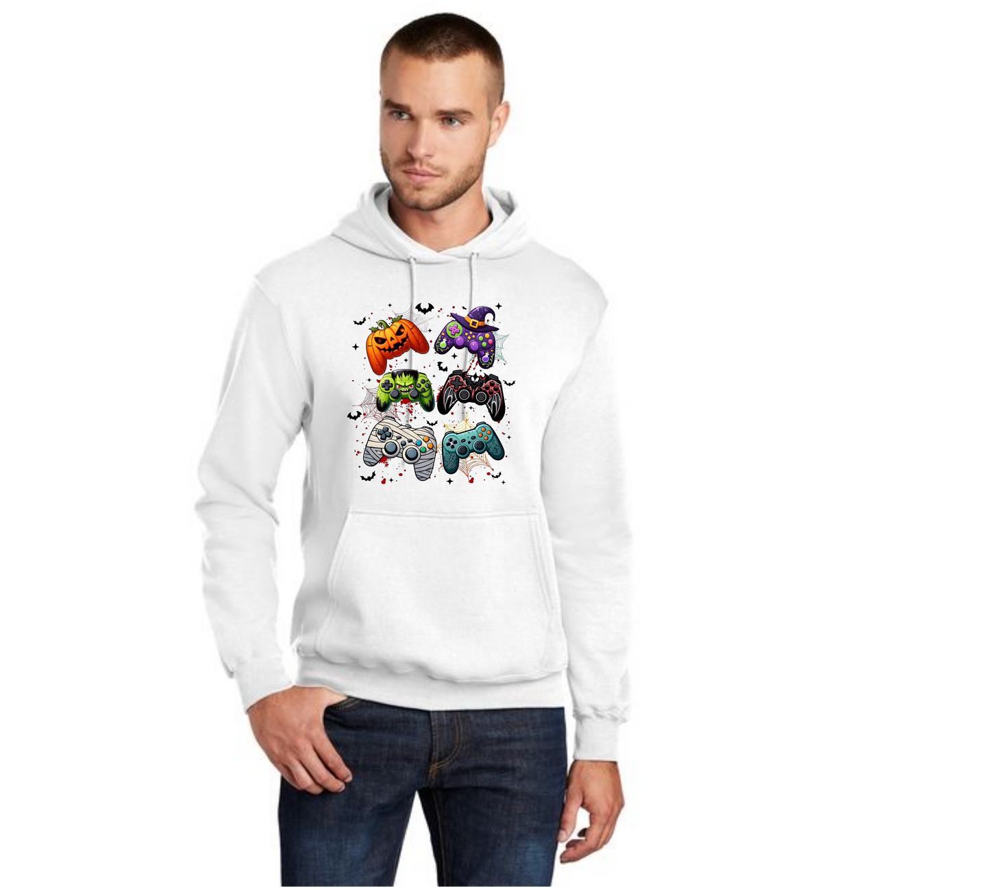 HALLOWEEN PC78H Port & Company® Core Fleece Pullover Hooded Sweatshirt HW-90
