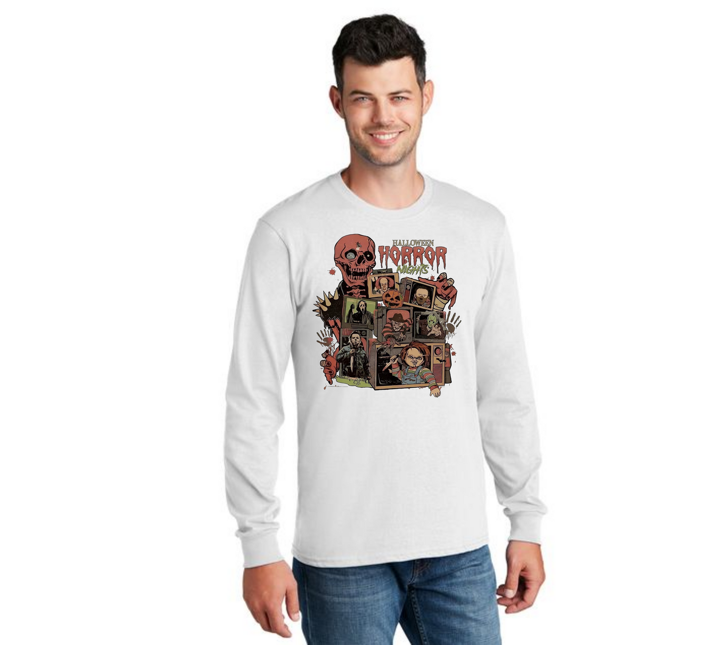HALLOWEEN PC55LS Port & Company® Long Sleeve Core Cotton Tee HW-80