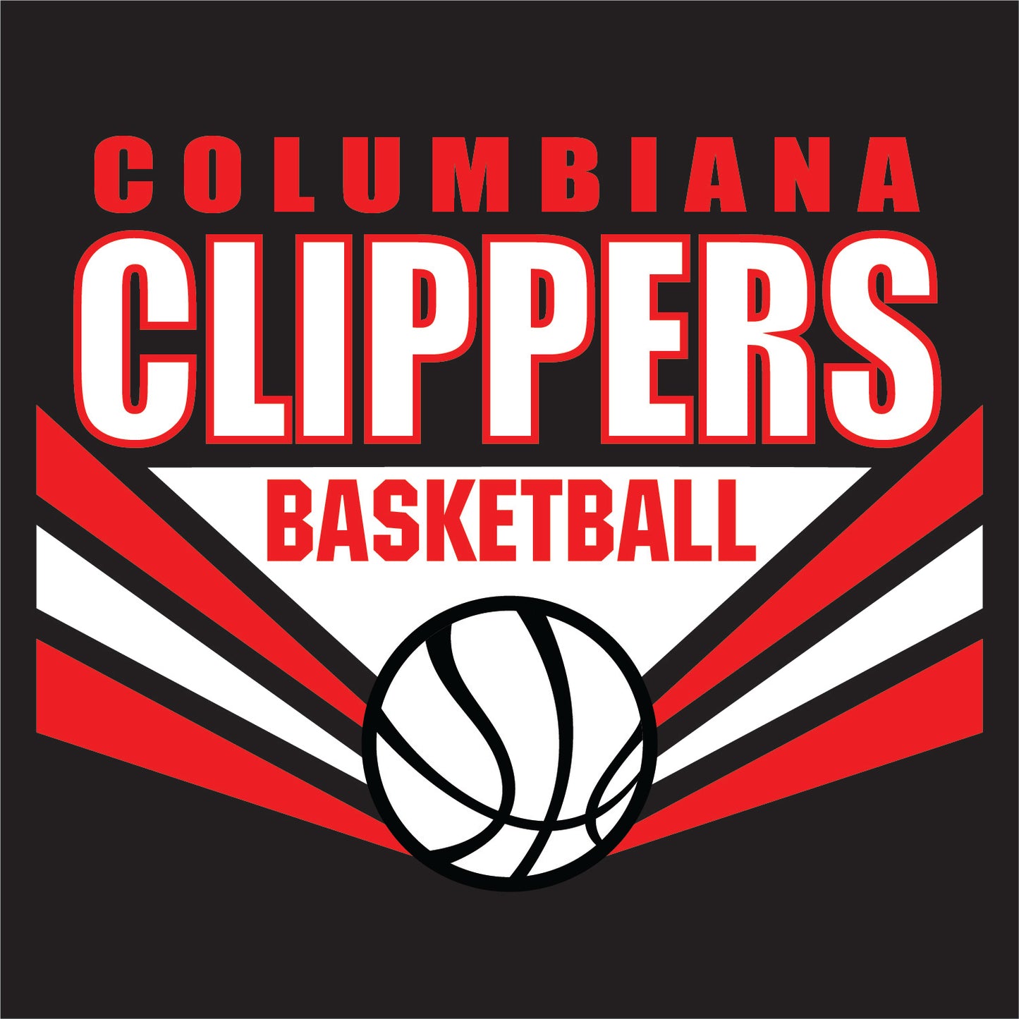 Columbiana Clippers Basketball PC55 Port & Company® Core Blend Tee 1