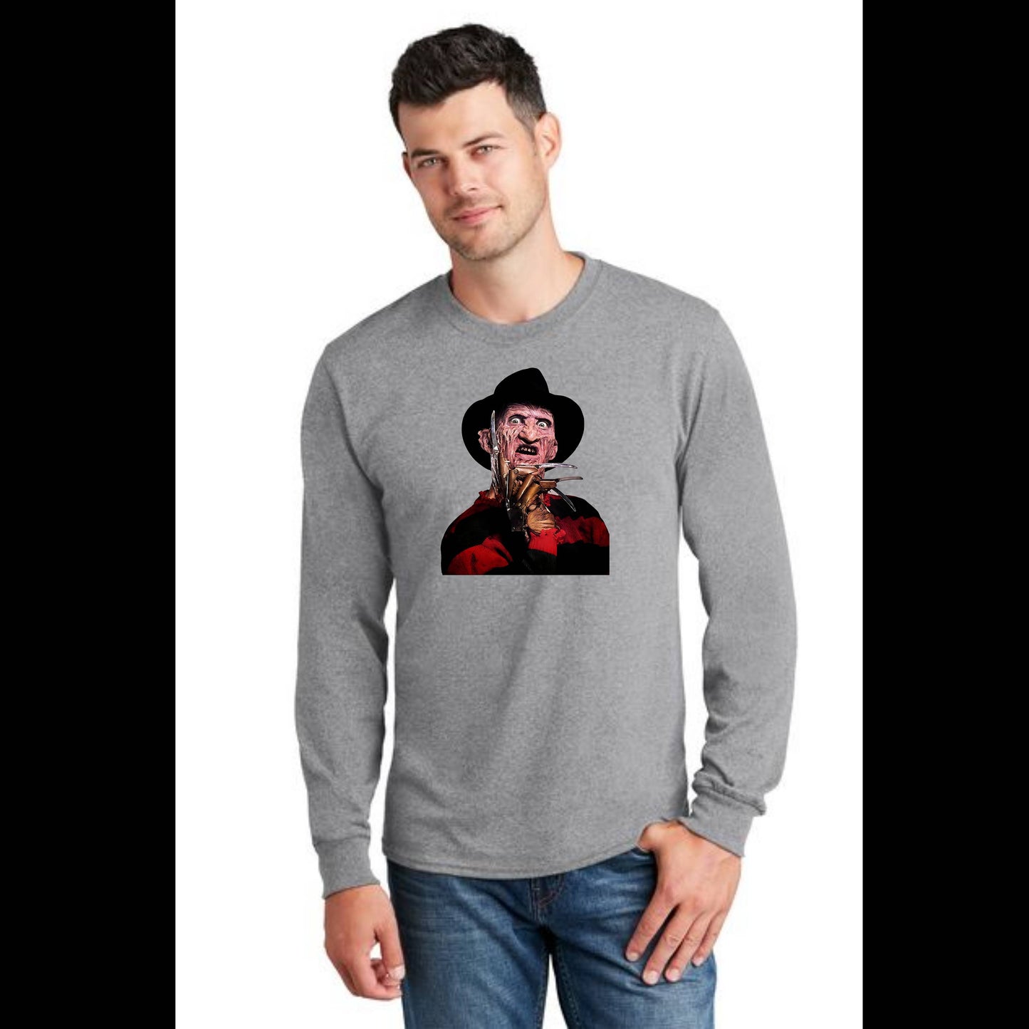 HALLOWEEN FREEDY PC55LS Port & Company® Long Sleeve Core Cotton Tee HW-21