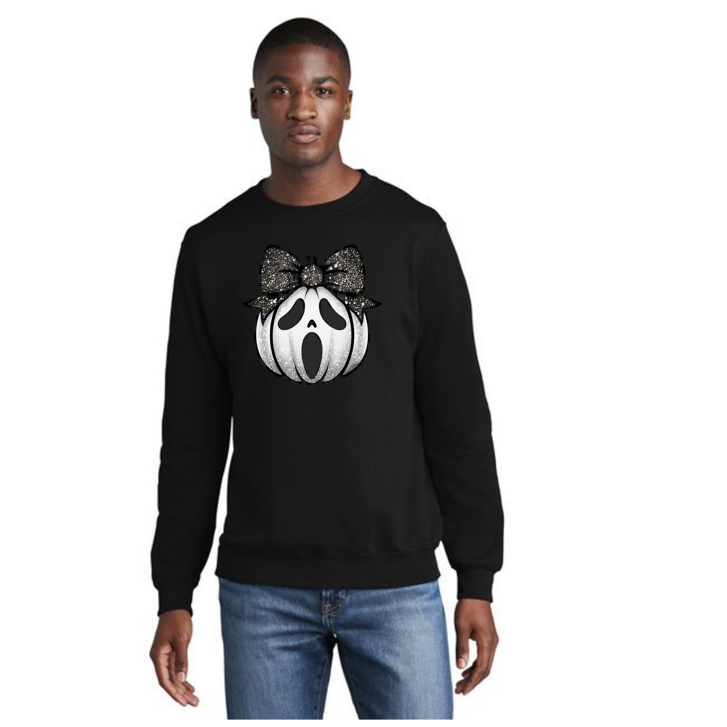 HALLOWEEN PUMPKIN Port & Company® Core Fleece Crewneck Sweatshirt HW-25