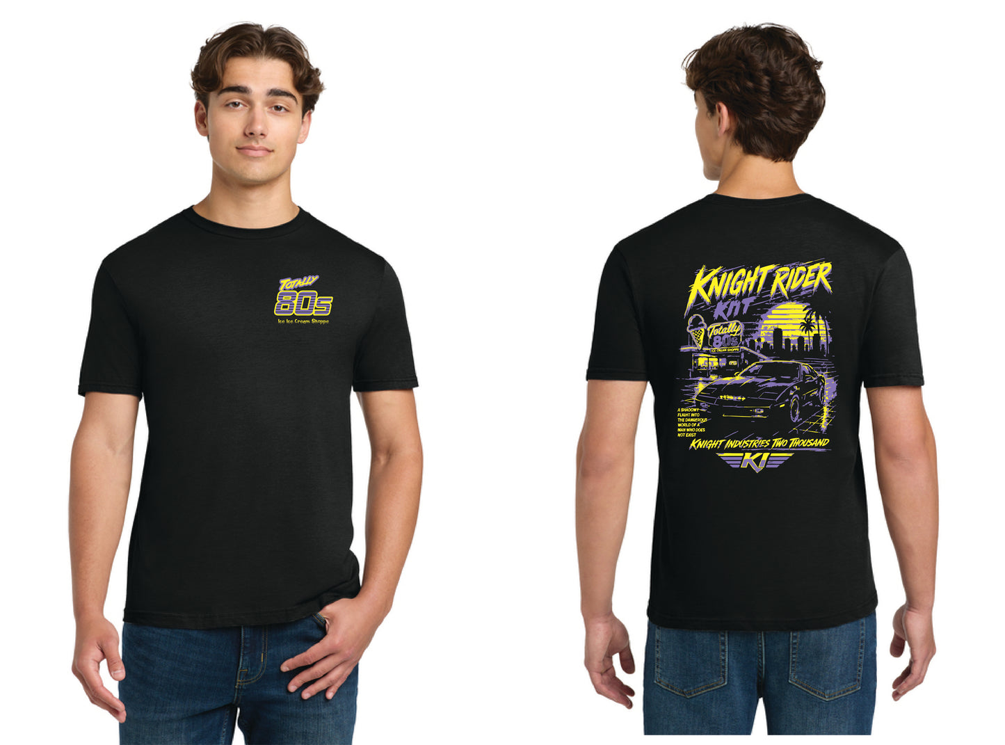 KNIGHT RIDER TOTALLY 80'S ICE CREAM SHOPPE 64000 SOFT STYLE TEE 1