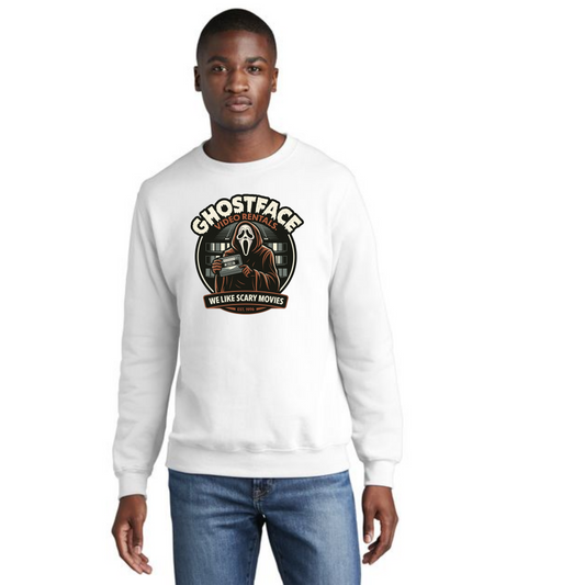 HALLOWEEN SCARY MOVIE Port & Company® Core Fleece Crewneck Sweatshirt HW-26
