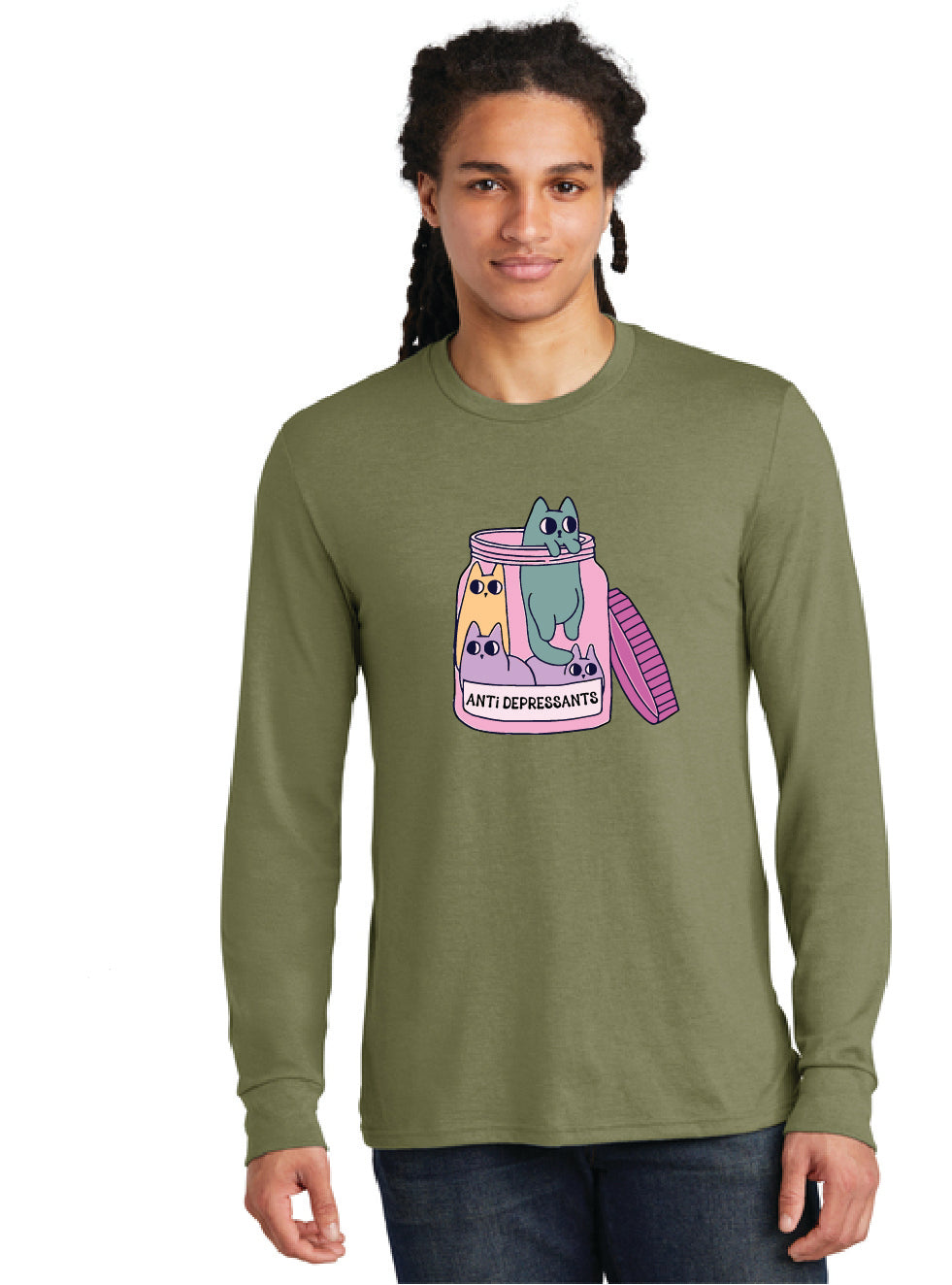 ANTI DEPRESSANTS CATS DM132 District ® Perfect Tri ® Long Sleeve Tee 5