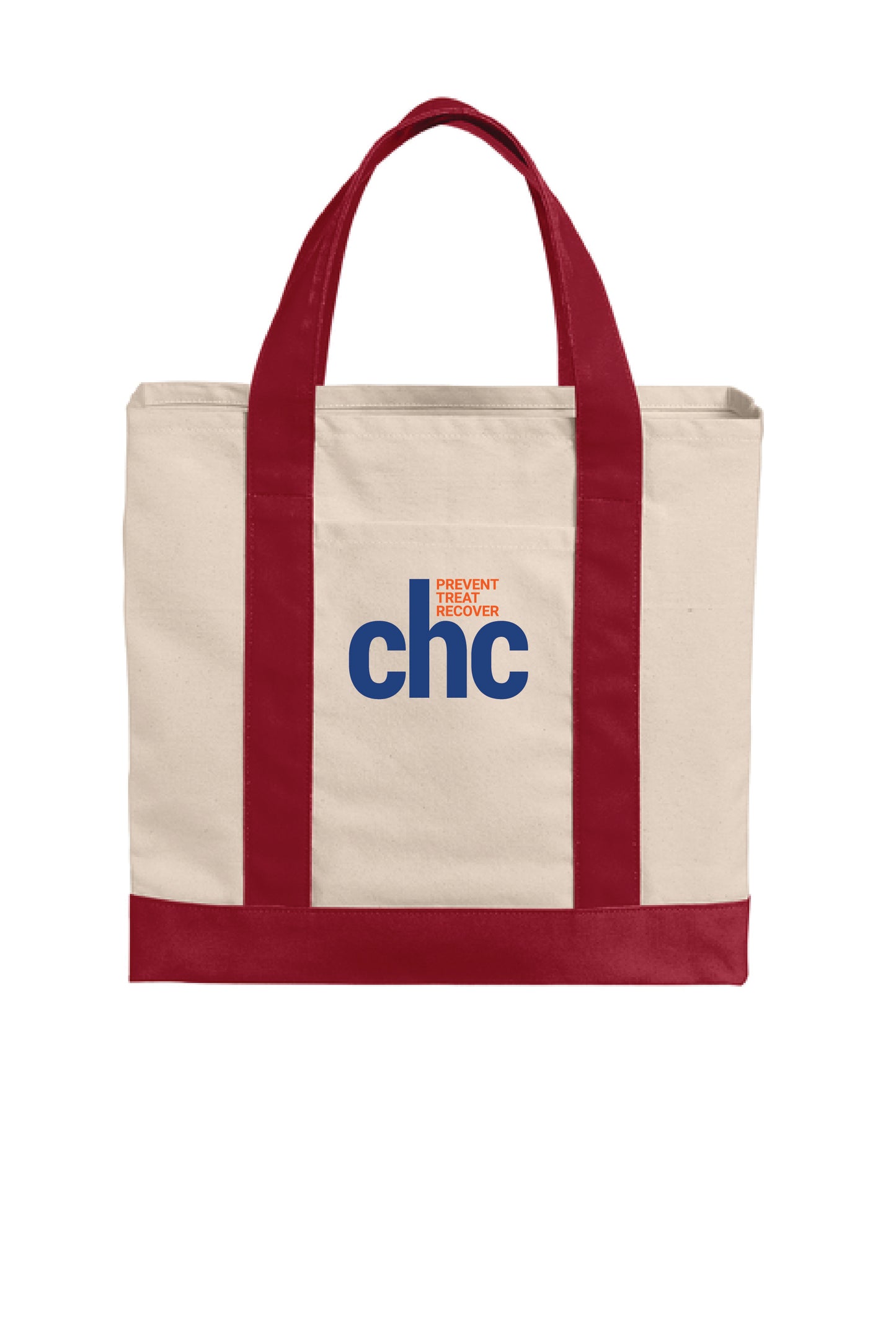 BG429 Port Authority® Cotton Canvas Two-Tone Tote SP CHC-45