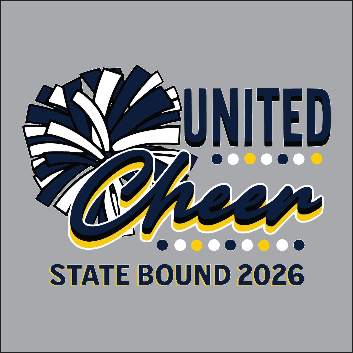 UNITED EAGLES CHEER STATE BOUND PC55 Port & Co™ Core Blend Tee - 1