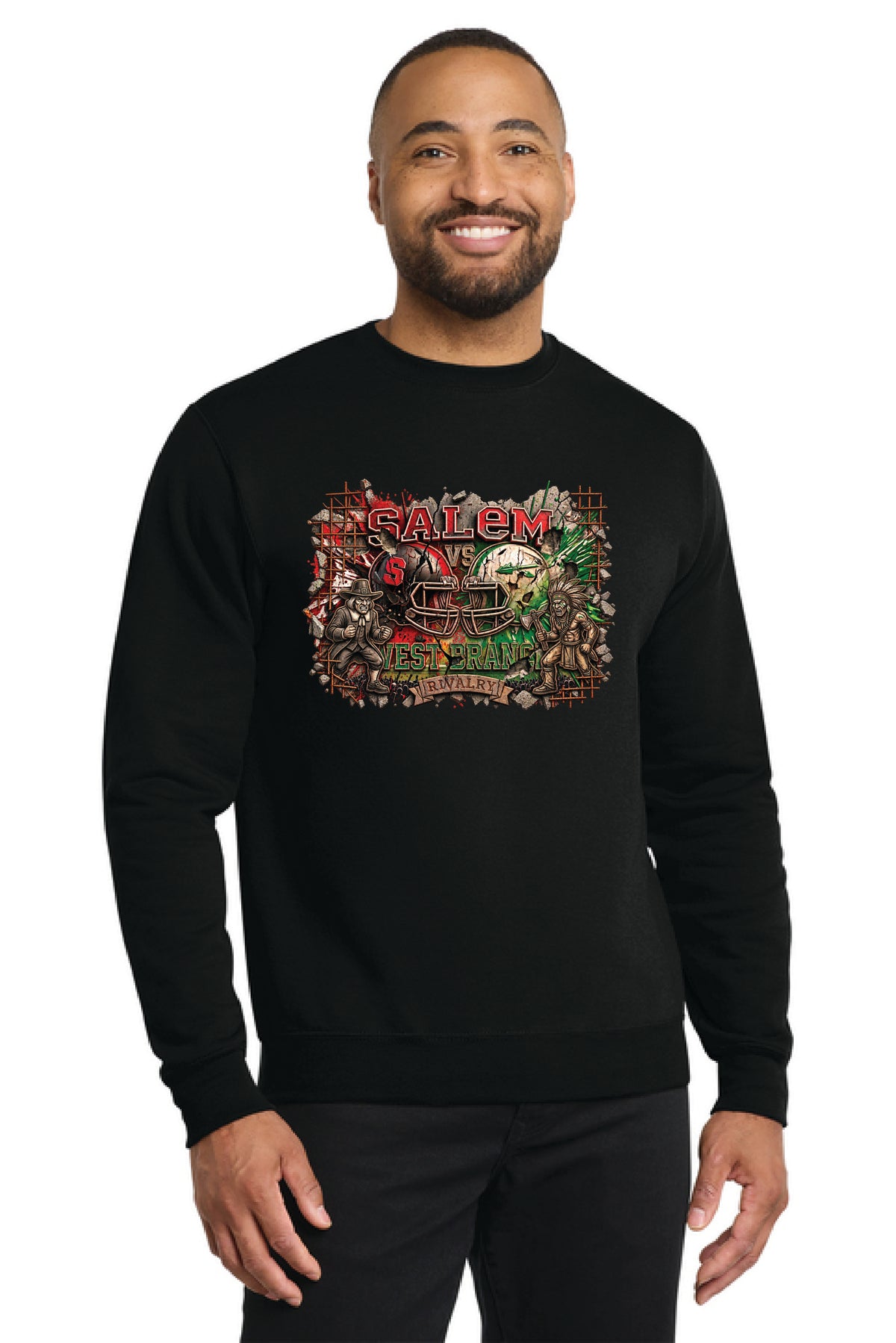 SALEM QUAKERS FOOTBALL PC78 Port & Company® Core Fleece Crewneck Sweatshirt SF-17
