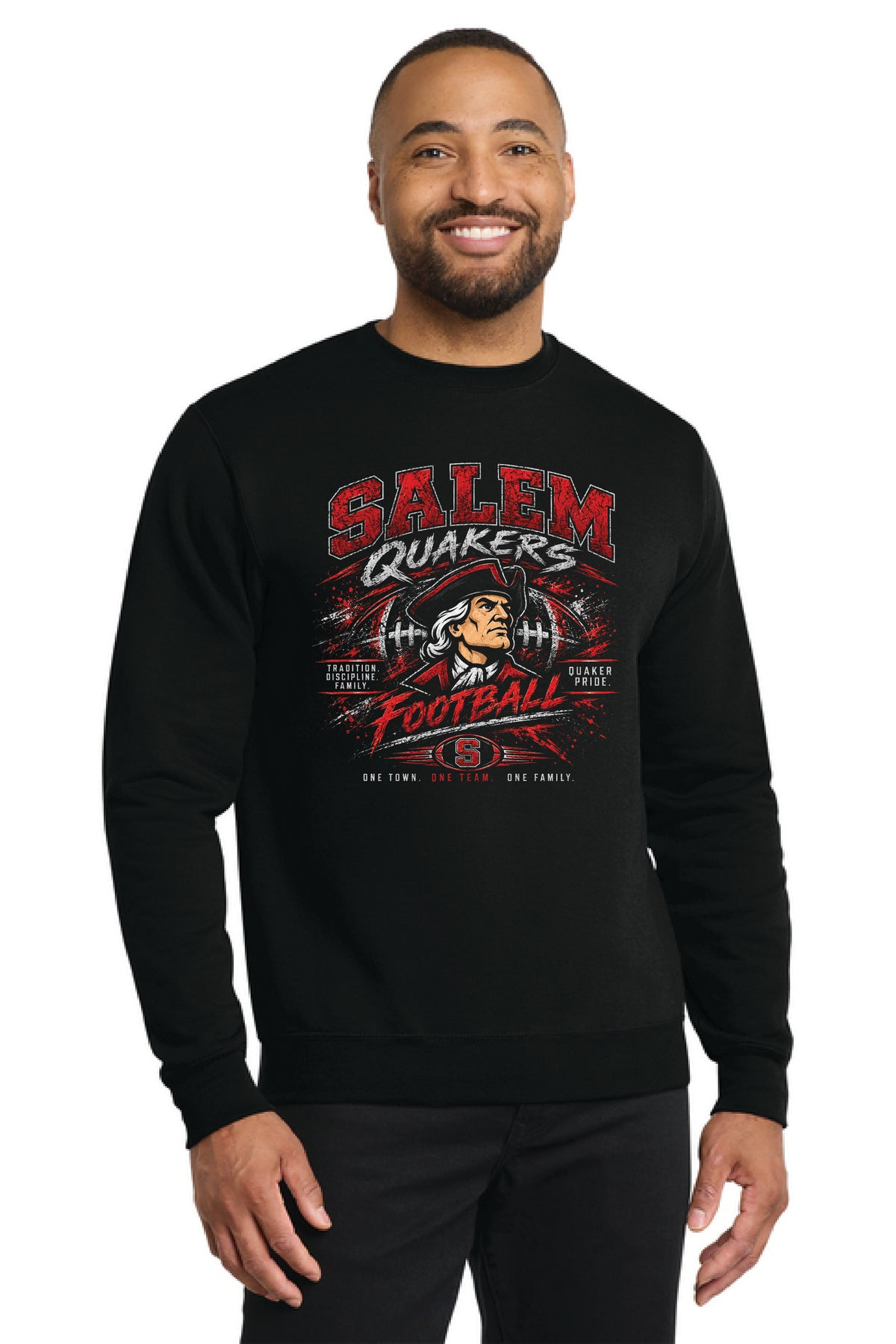 SALEM QUAKERS FOOTBALL PC78 Port & Company® Core Fleece Crewneck Sweatshirt SF-18