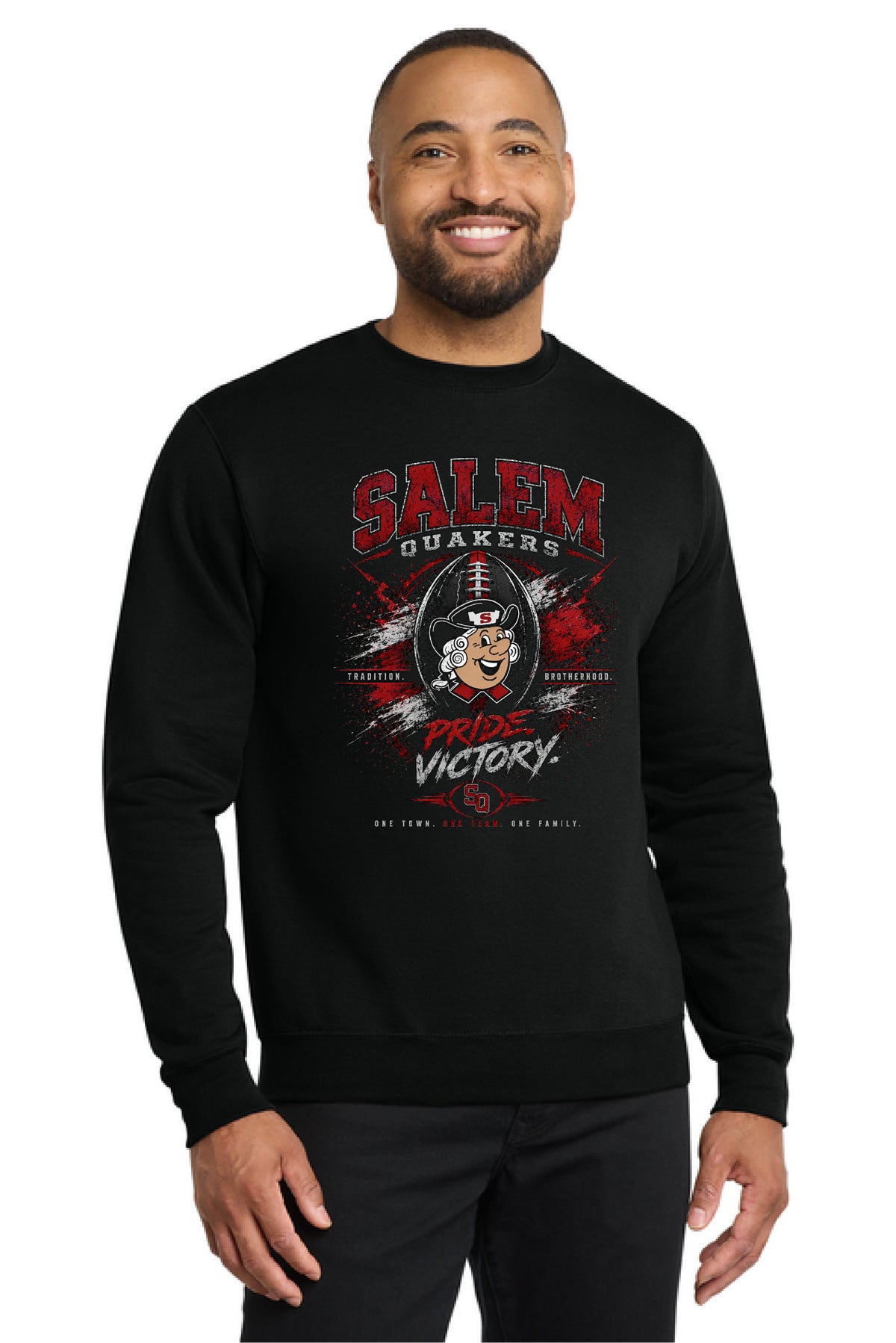 SALEM QUAKERS FOOTBALL PC78 Port & Company® Core Fleece Crewneck Sweatshirt SF-15