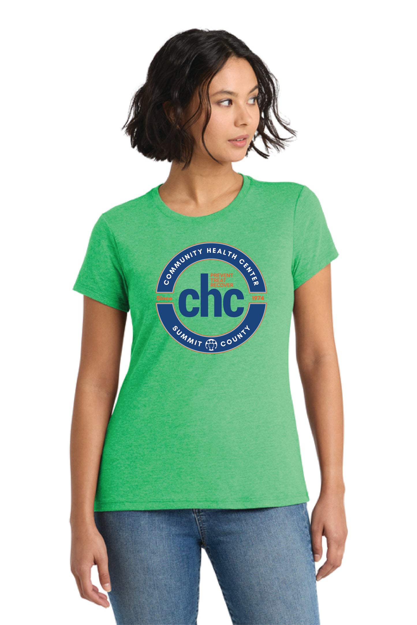 DM130L District® Women’s Perfect Tri® Tee CIRCLE CHC-50