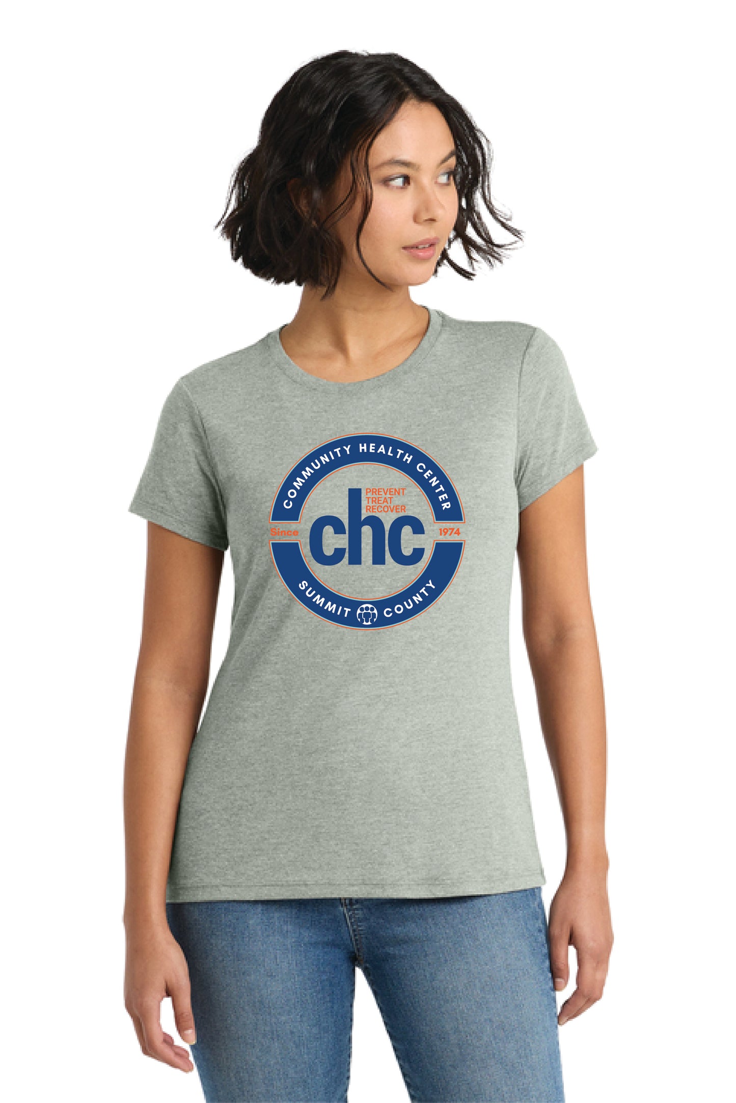 DM130L District® Women’s Perfect Tri® Tee CIRCLE CHC-50