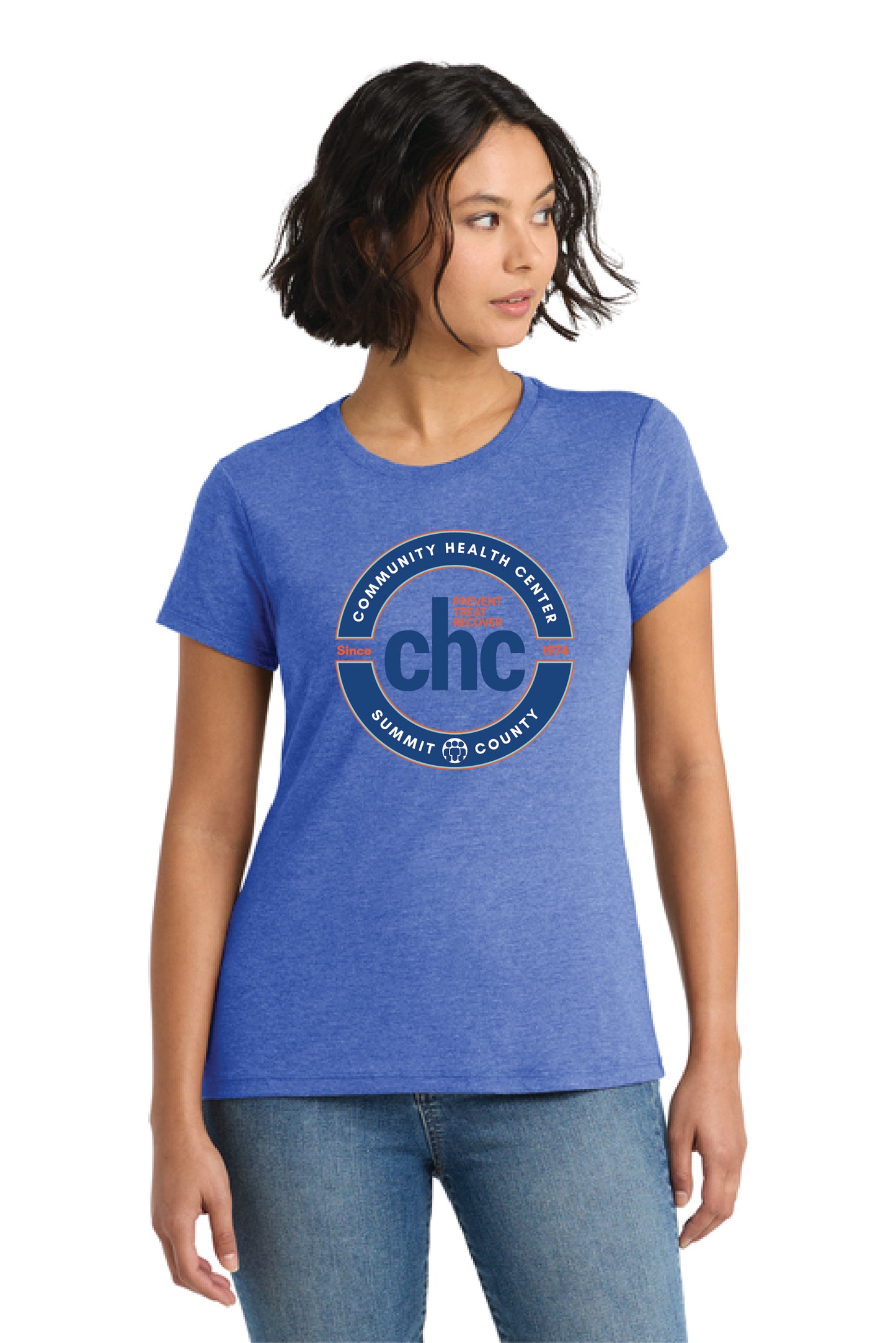 DM130L District® Women’s Perfect Tri® Tee CIRCLE CHC-50