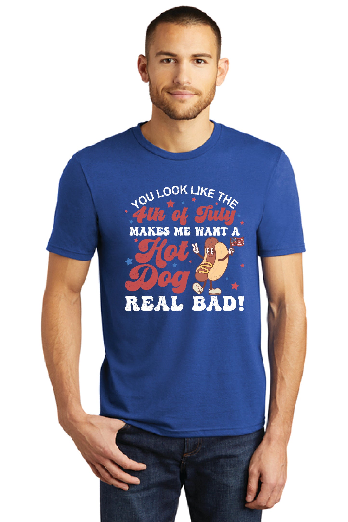 4TH OF JULY HOT DOG DM130 District ® Perfect Tri ® Tee 13