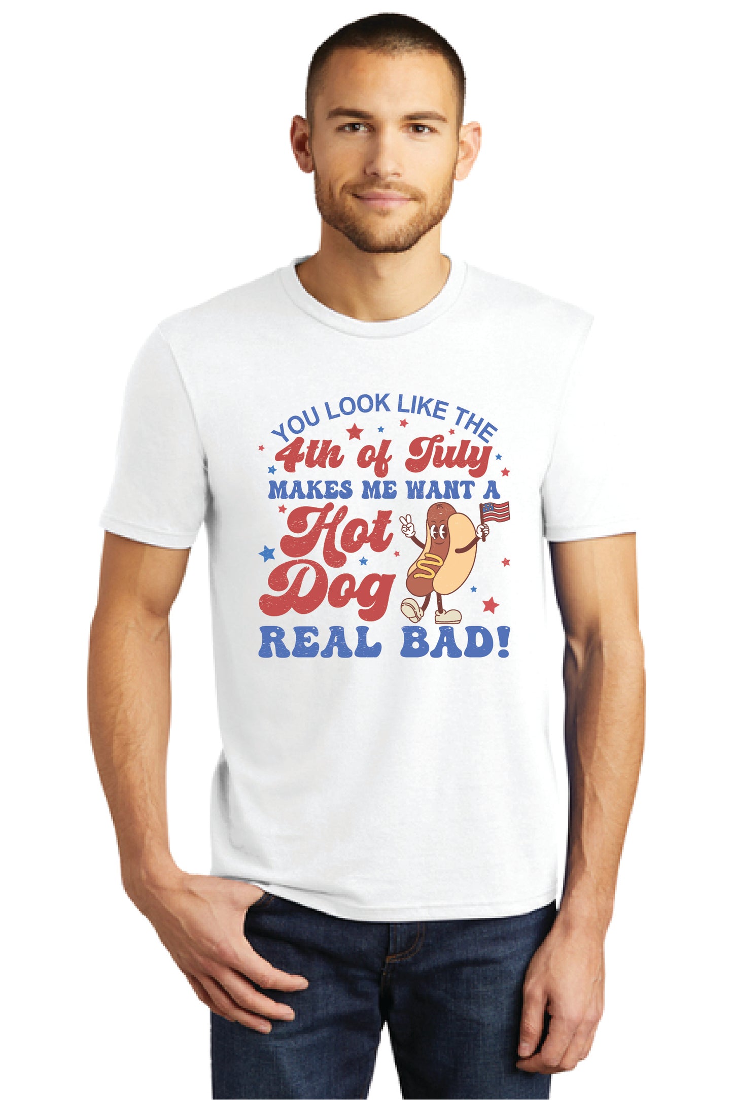 4TH OF JULY HOT DOG DM130 District ® Perfect Tri ® Tee 13