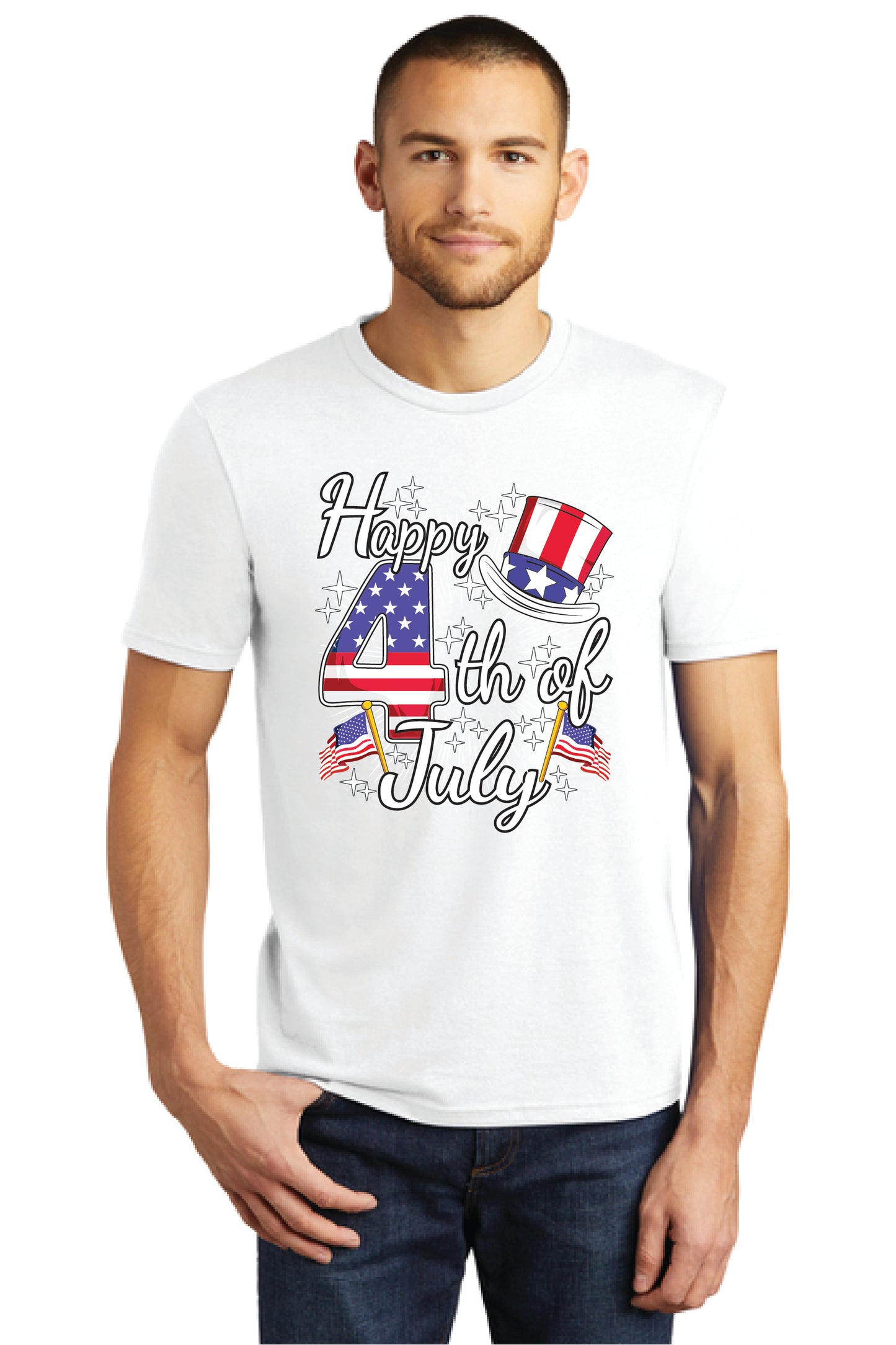 HAPPY 4TH OF JULY DM130 District ® Perfect Tri ® Tee 16