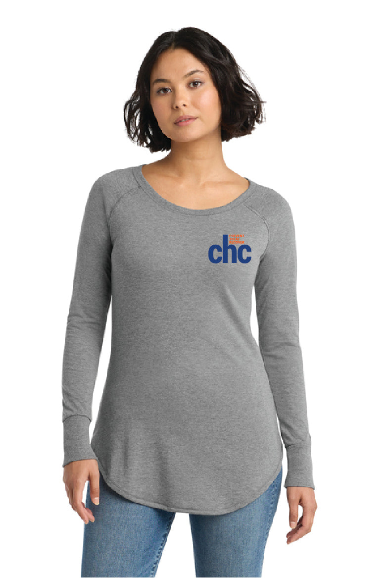 DT132L District® Women’s Perfect Tri® Long Sleeve Tunic Tee SP CHC-7