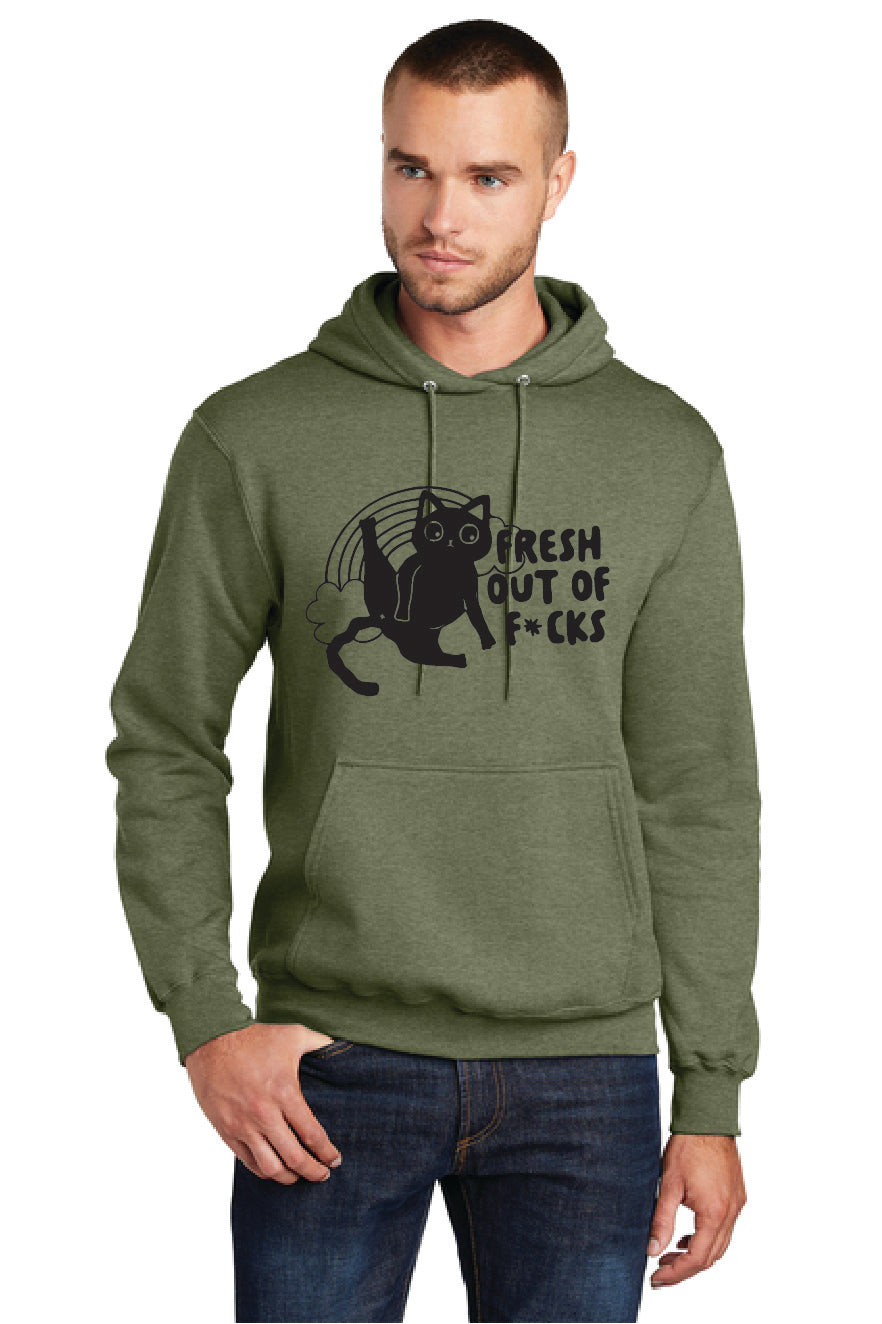 FRESH OUT OF F*CKS PC78H Port & Company® Core Fleece Pullover Hooded Sweatshirt 4