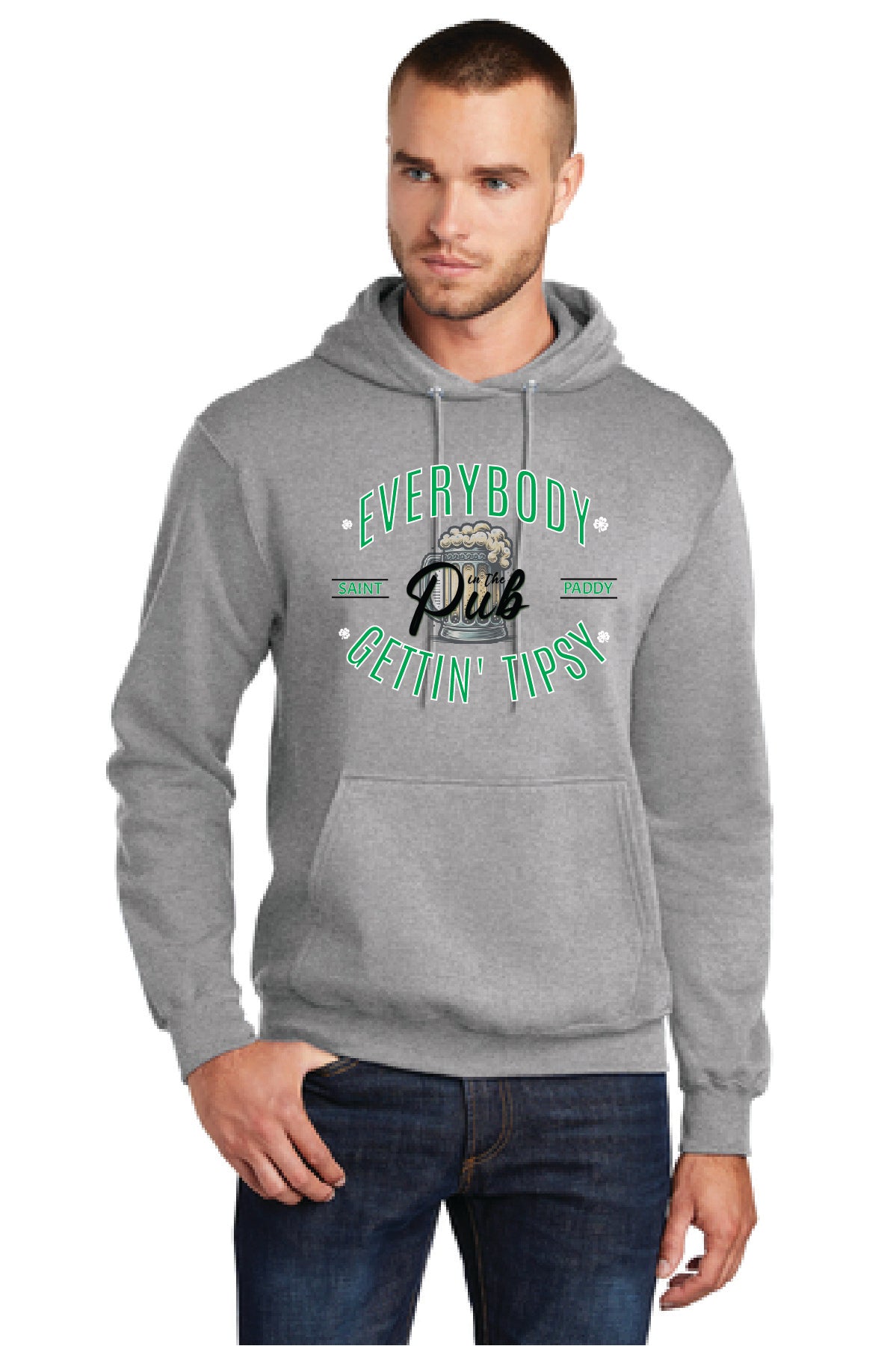 EVERYBODY IN THE PUB GETTIN TIPSY PC78H Port & Company® Core Fleece Pullover Hooded Sweatshirt 5