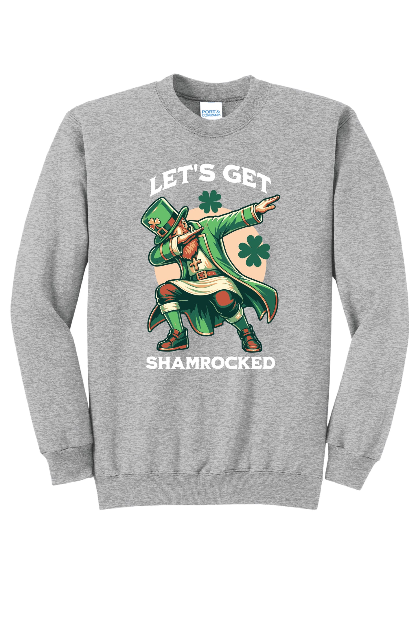 LETS GET SHAMROCKED PC78 Port & Company® Core Fleece Crewneck Sweatshirt 2