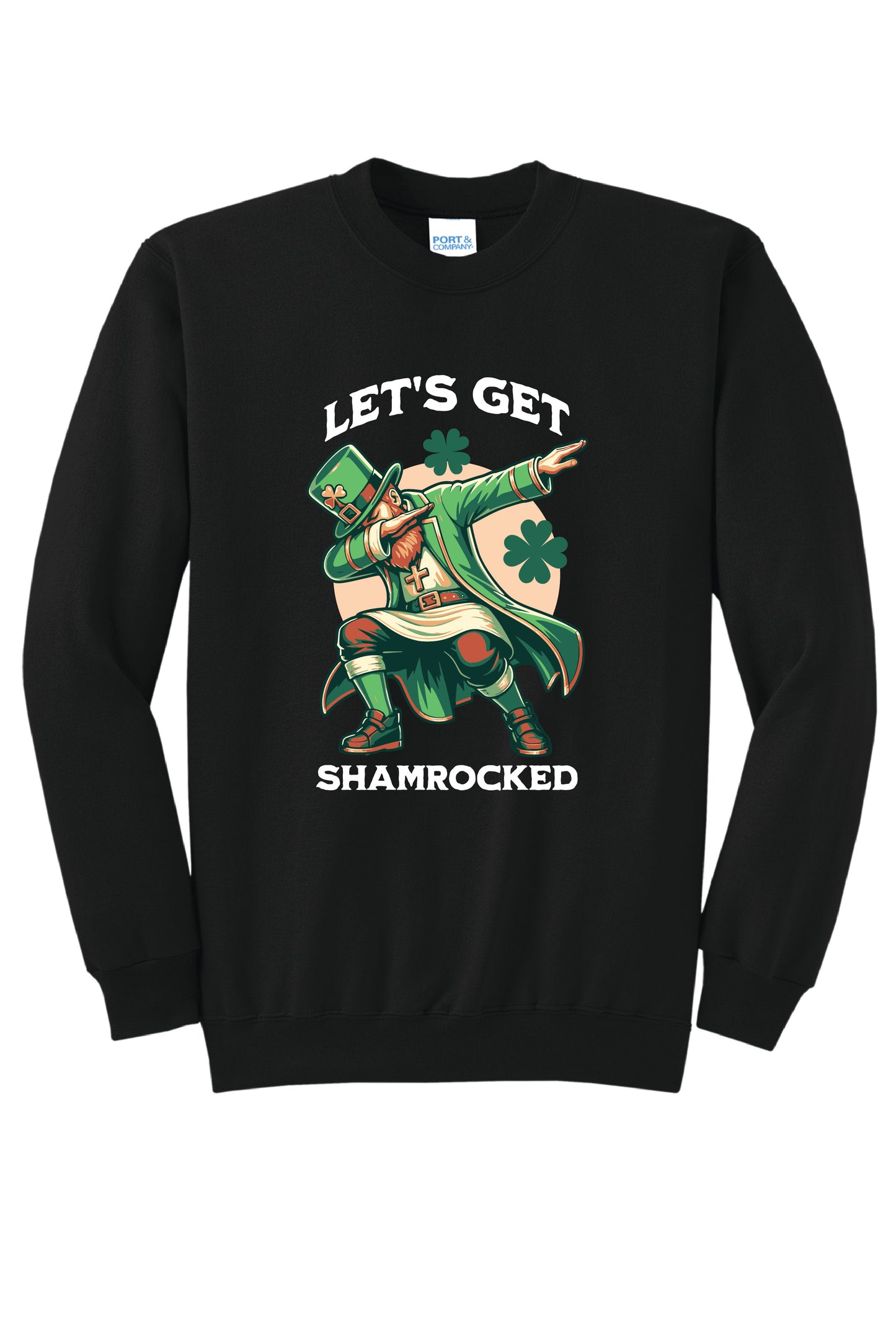 LETS GET SHAMROCKED PC78 Port & Company® Core Fleece Crewneck Sweatshirt 2