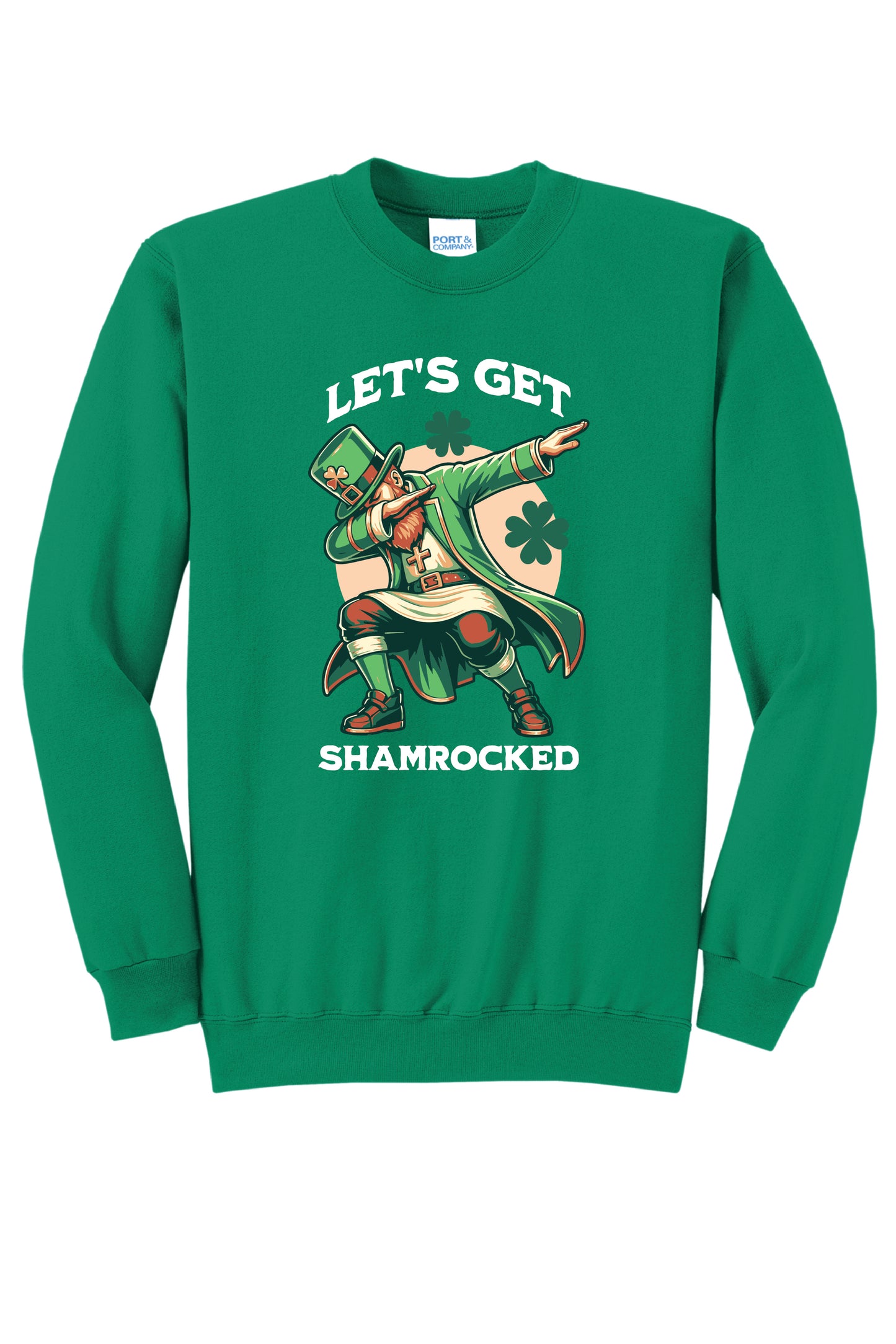 LETS GET SHAMROCKED PC78 Port & Company® Core Fleece Crewneck Sweatshirt 2