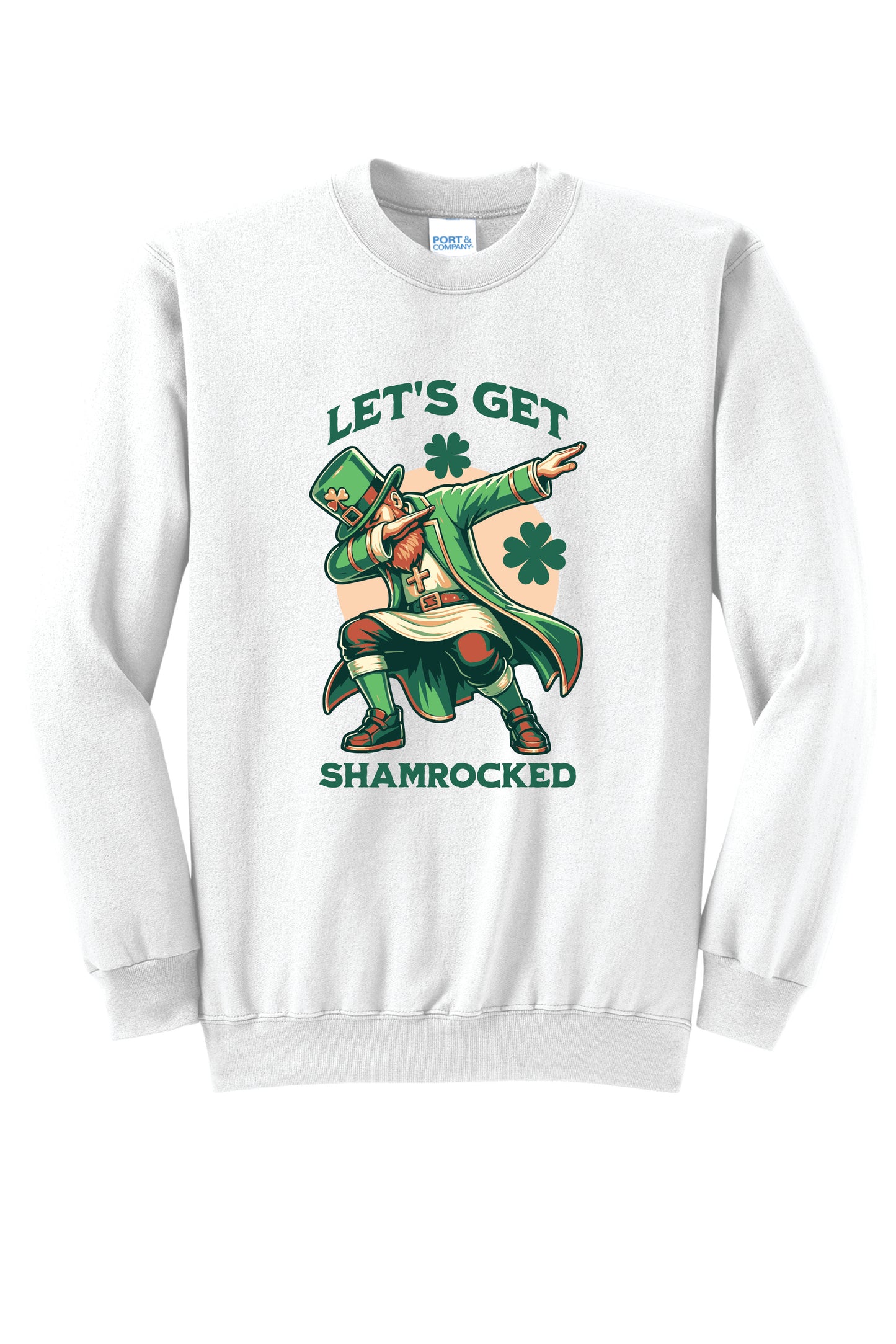 LETS GET SHAMROCKED PC78 Port & Company® Core Fleece Crewneck Sweatshirt 2