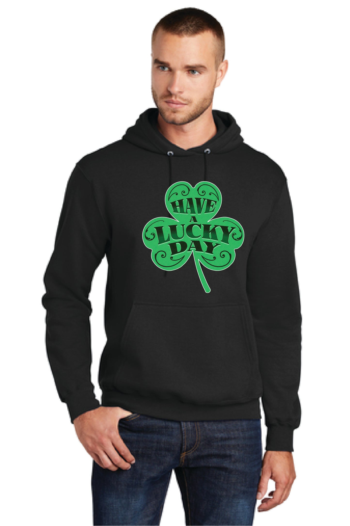 HAVE A LUCKY DAY PC78H Port & Company® Core Fleece Pullover Hooded Sweatshirt 13